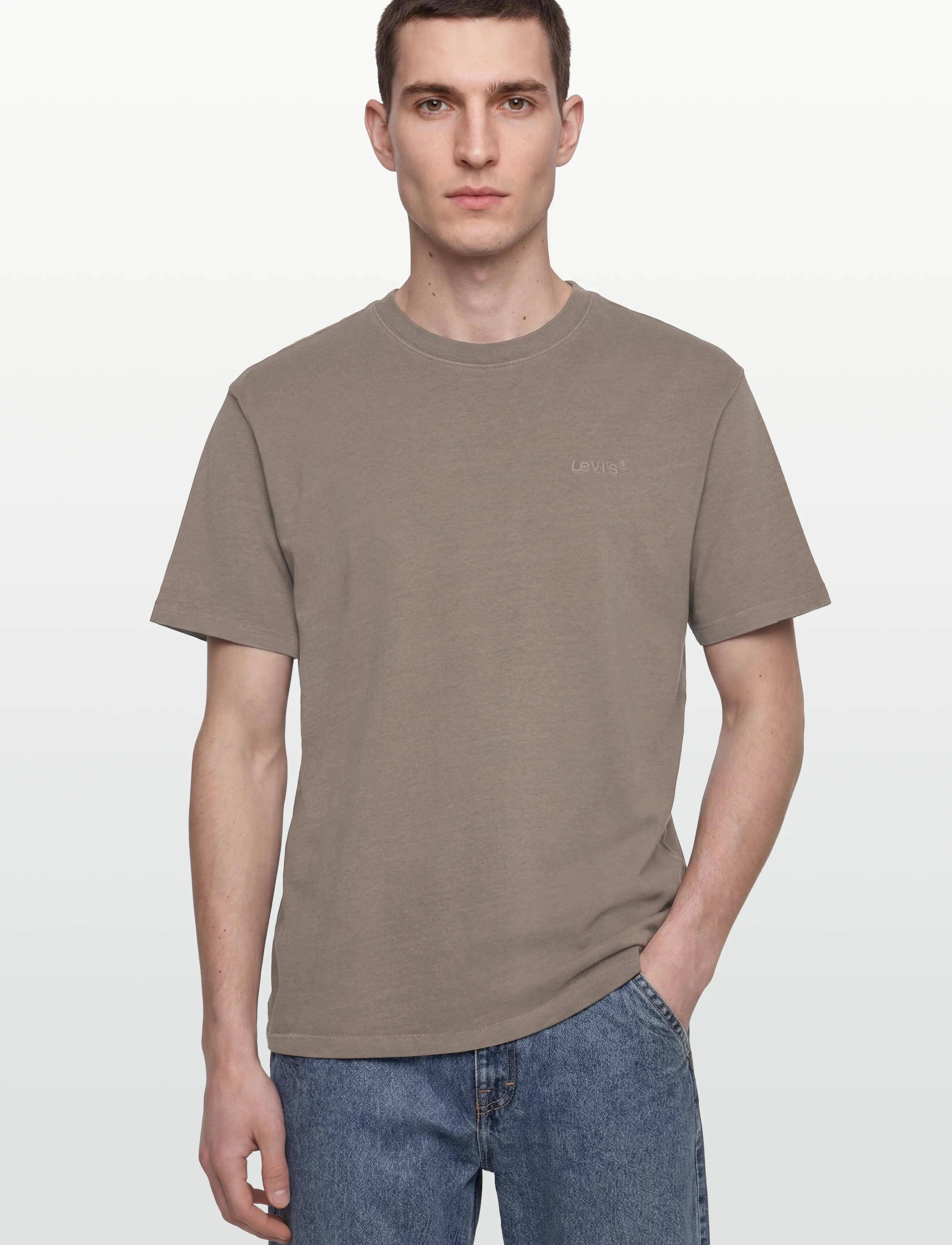 Levi's® - RED TAB VINTAGE TEE GRUNGE WAS - short-sleeved t-shirts - browns - 3