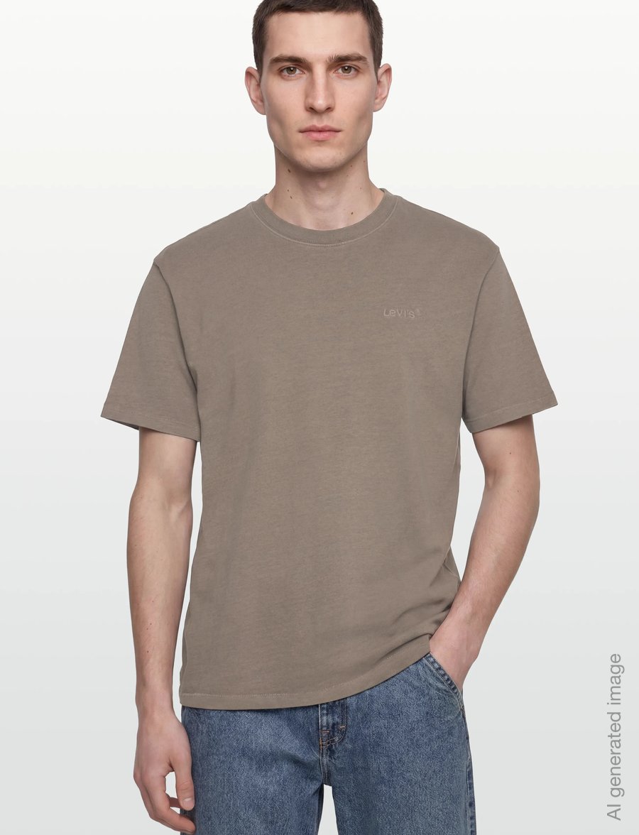 Levi's® - RED TAB VINTAGE TEE GRUNGE WAS - kortärmade t-shirts - browns - 3