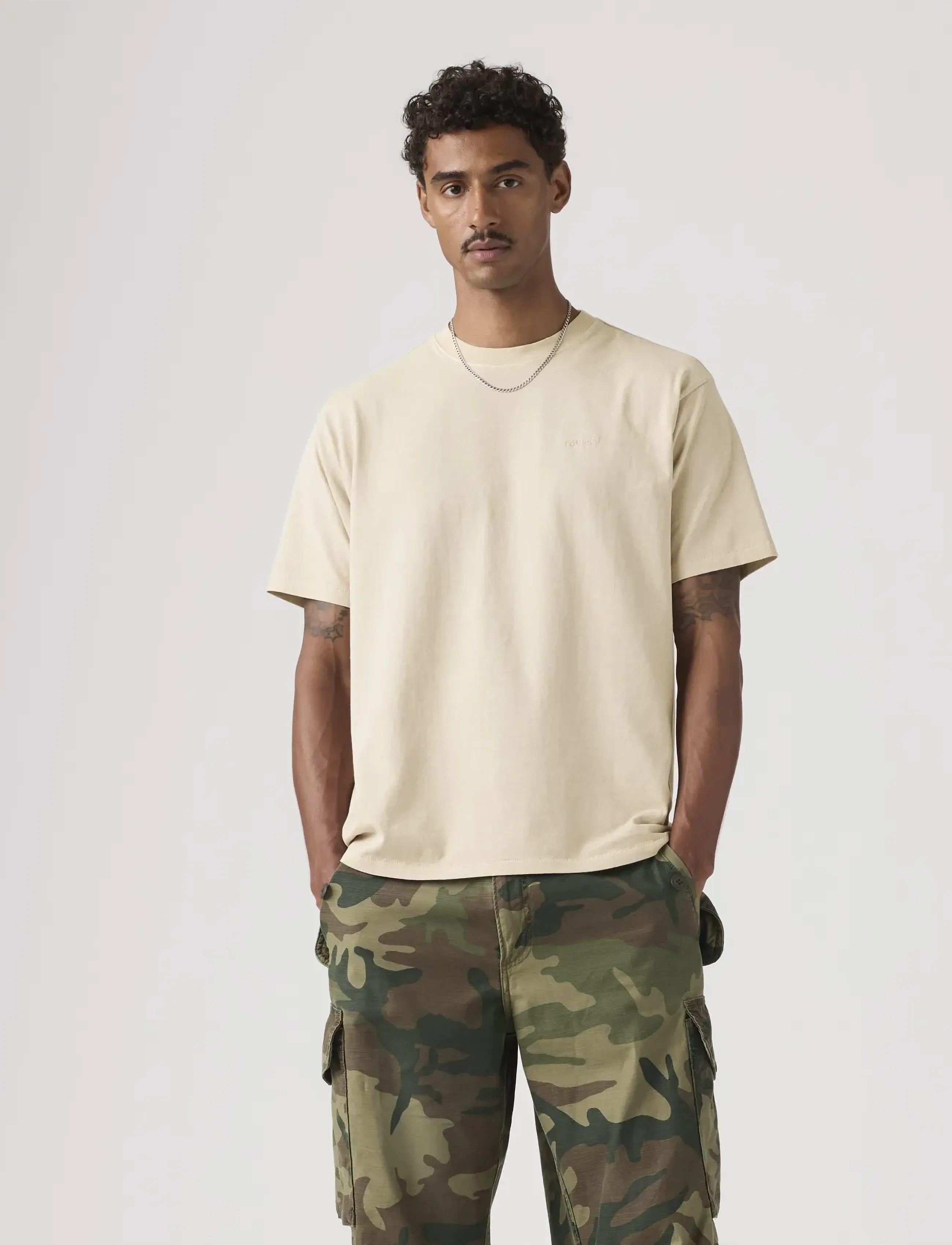 Levi's® - RED TAB VINTAGE TEE GARMENT DY - lühikeste varrukatega t-särgid - neutrals - 5