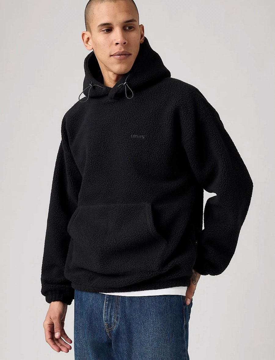 Levi's® - COZY UP HOODIE JET BLACK - fleecetrøjer - blacks - 0