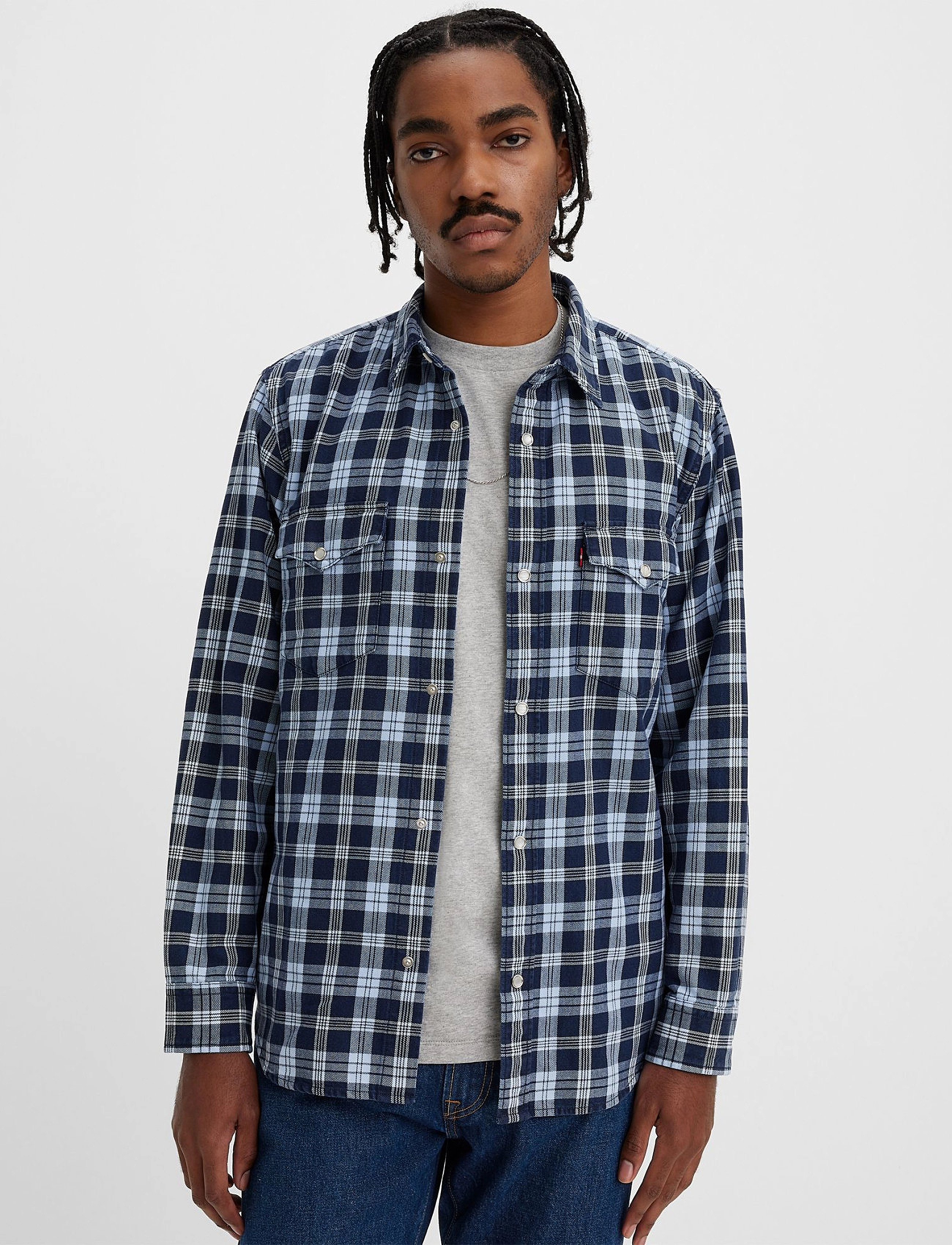 LEVI´S Men - RELAXED FIT WESTERN T2 MT FOLS - light indigo - worn in - 2