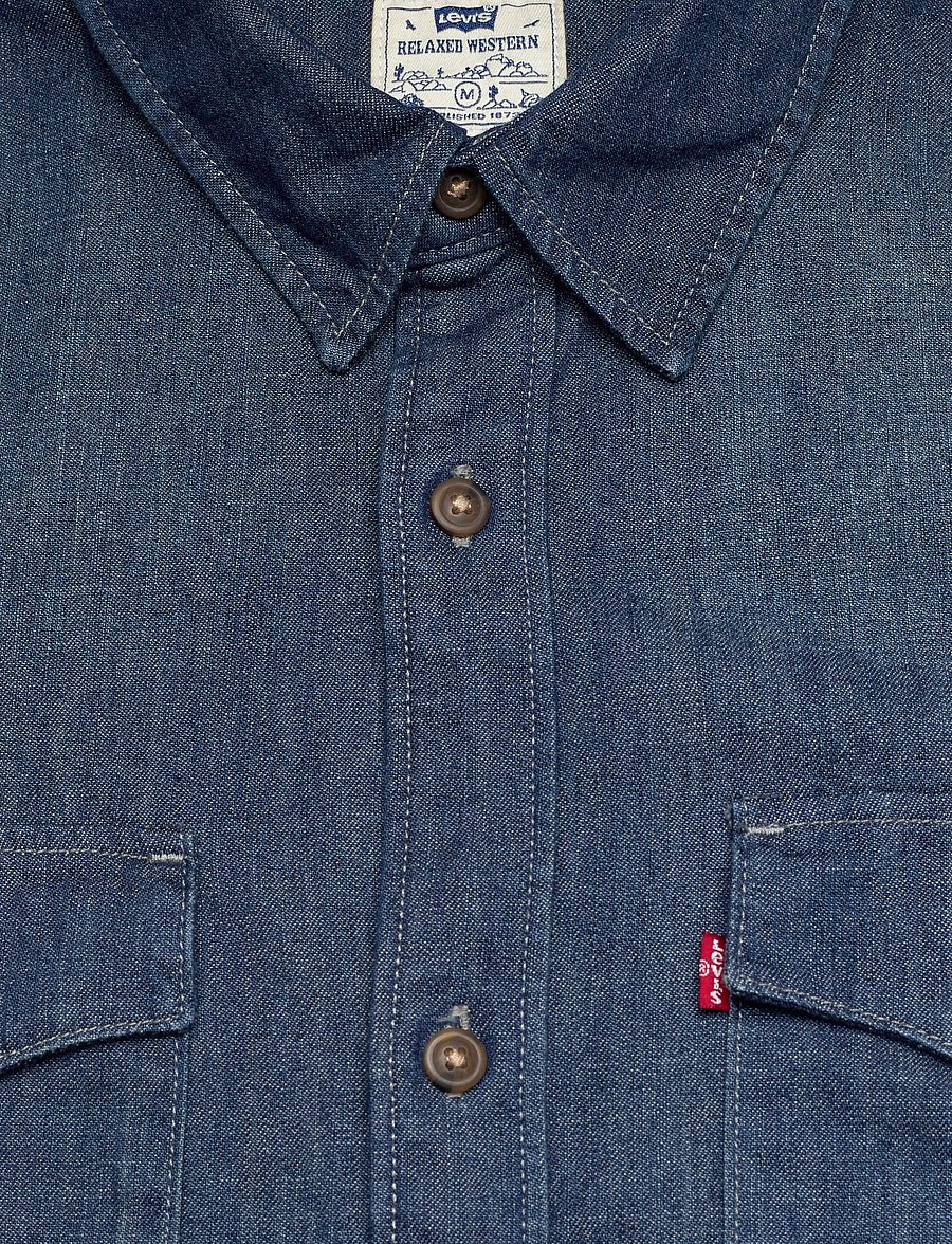 Levi's® - RELAXED FIT WESTERN TOO GOOD - denimowe koszulki - dark indigo - worn in - 4