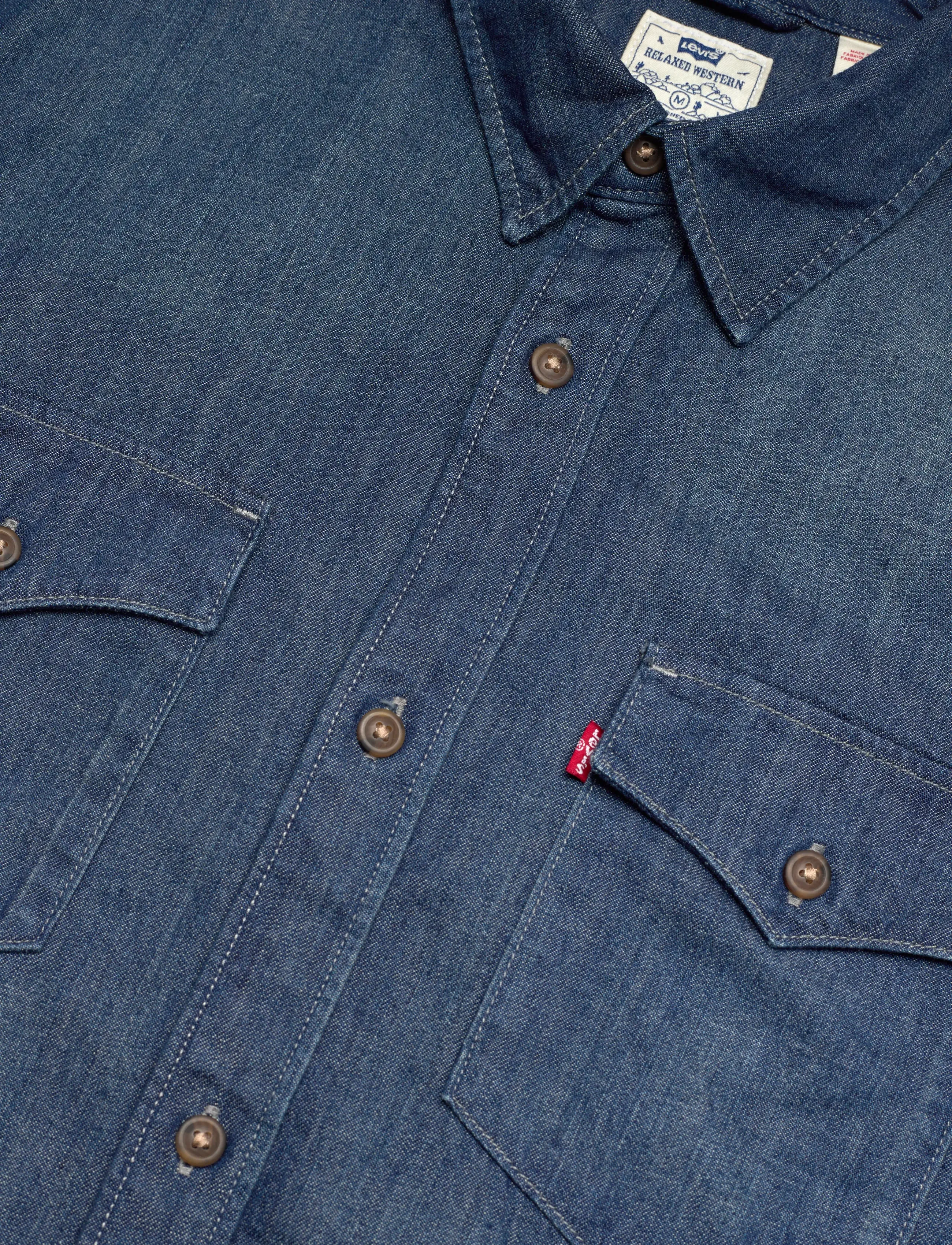 Levi's® - RELAXED FIT WESTERN TOO GOOD - jeanshemden - dark indigo - worn in - 5
