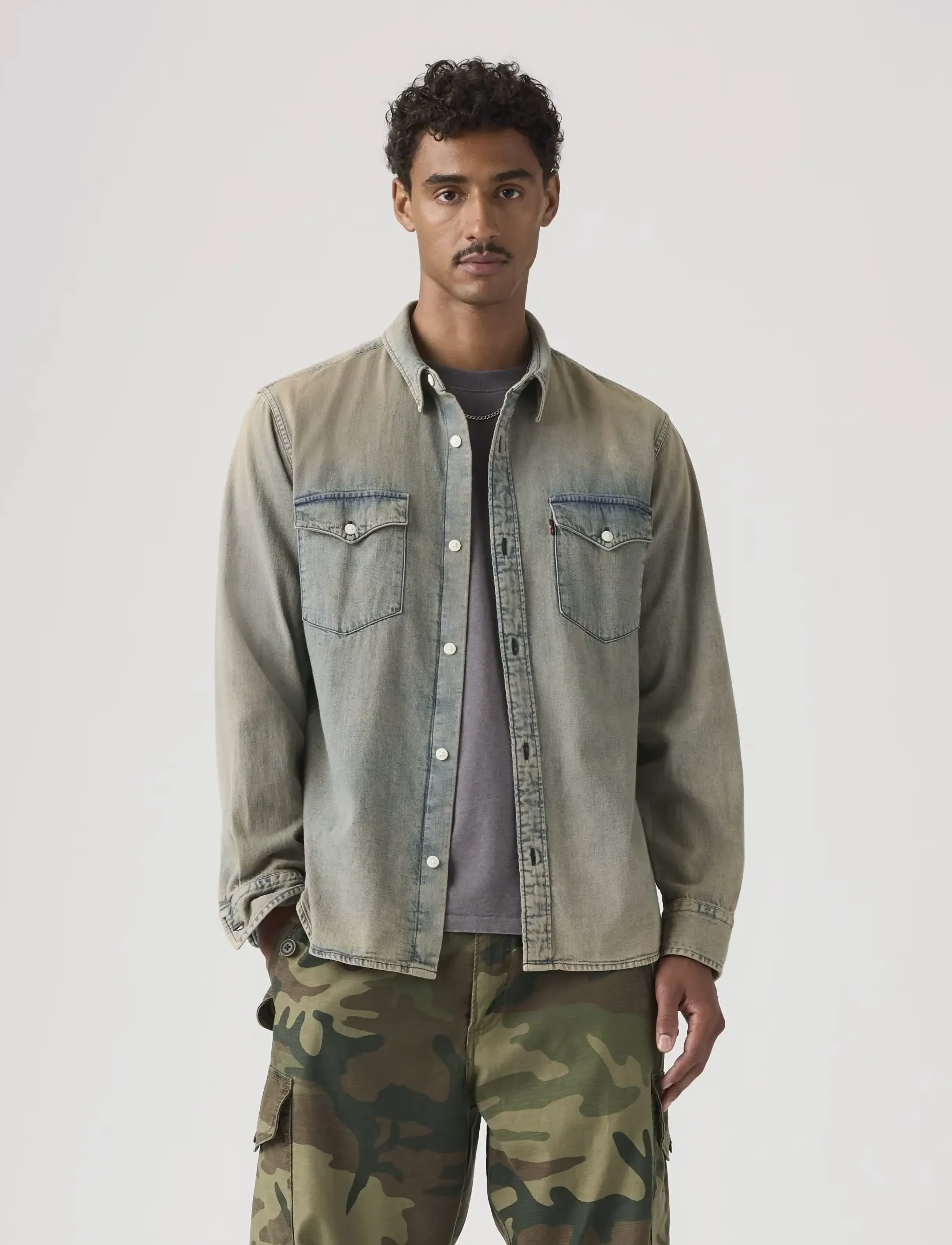Levi's® - RELAXED FIT WESTERN SUNSET DRI - denim shirts - med indigo - worn in - 5