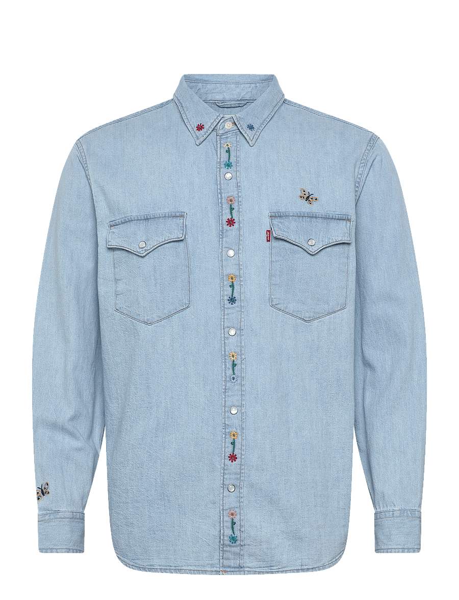Levi's® - RELAXED FIT WESTERN SPRING FLO - teksasärgid - med indigo - flat finish - 1