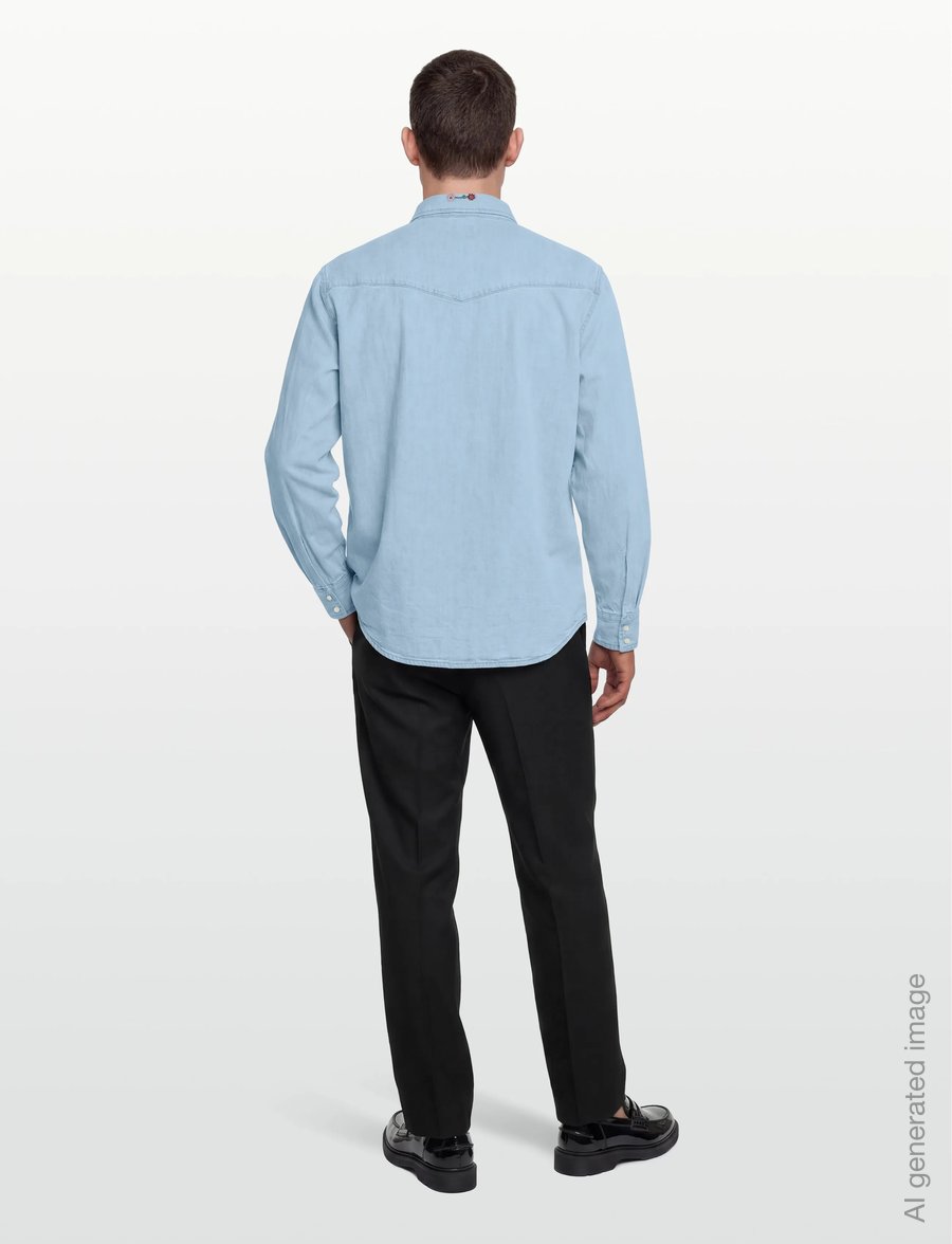 Levi's® - RELAXED FIT WESTERN SPRING FLO - teksasärgid - med indigo - flat finish - 4