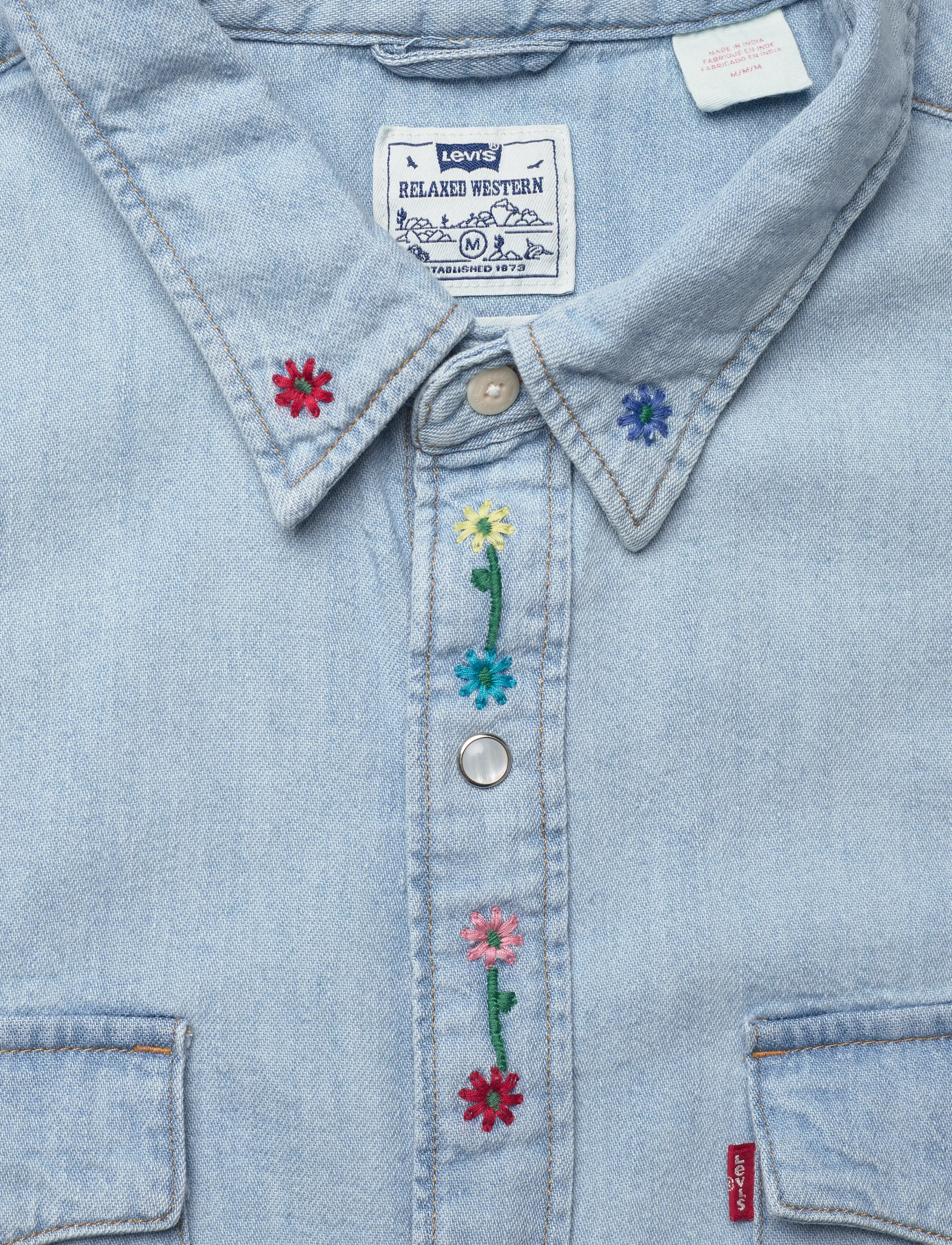 Levi's® - RELAXED FIT WESTERN SPRING FLO - jeansskjortor - med indigo - flat finish - 5