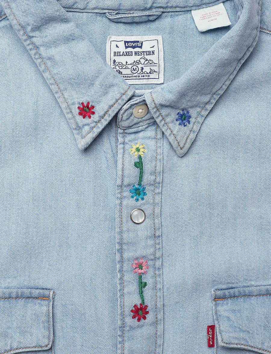 Levi's® - RELAXED FIT WESTERN SPRING FLO - teksasärgid - med indigo - flat finish - 5