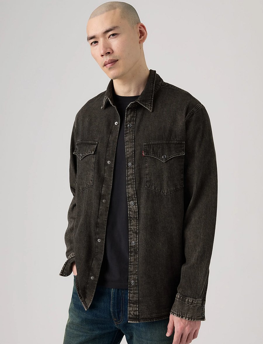 Levi's® - RELAXED FIT WESTERN SF CHOCOLA - denim shirts - browns - 0