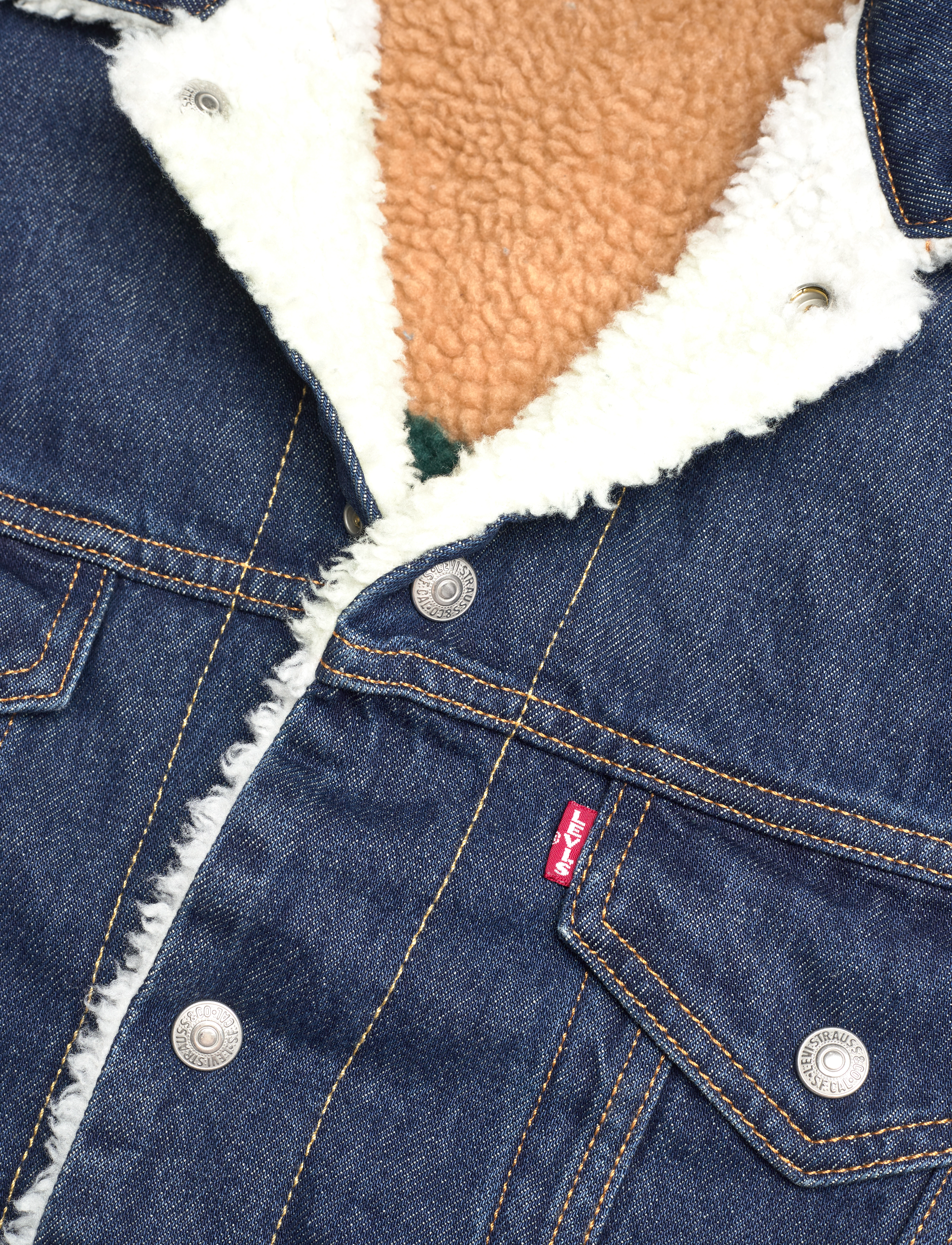 LEVI´S Men - REV. VTG SHERPA TRUCKER Z1332 - med indigo - worn in - 2
