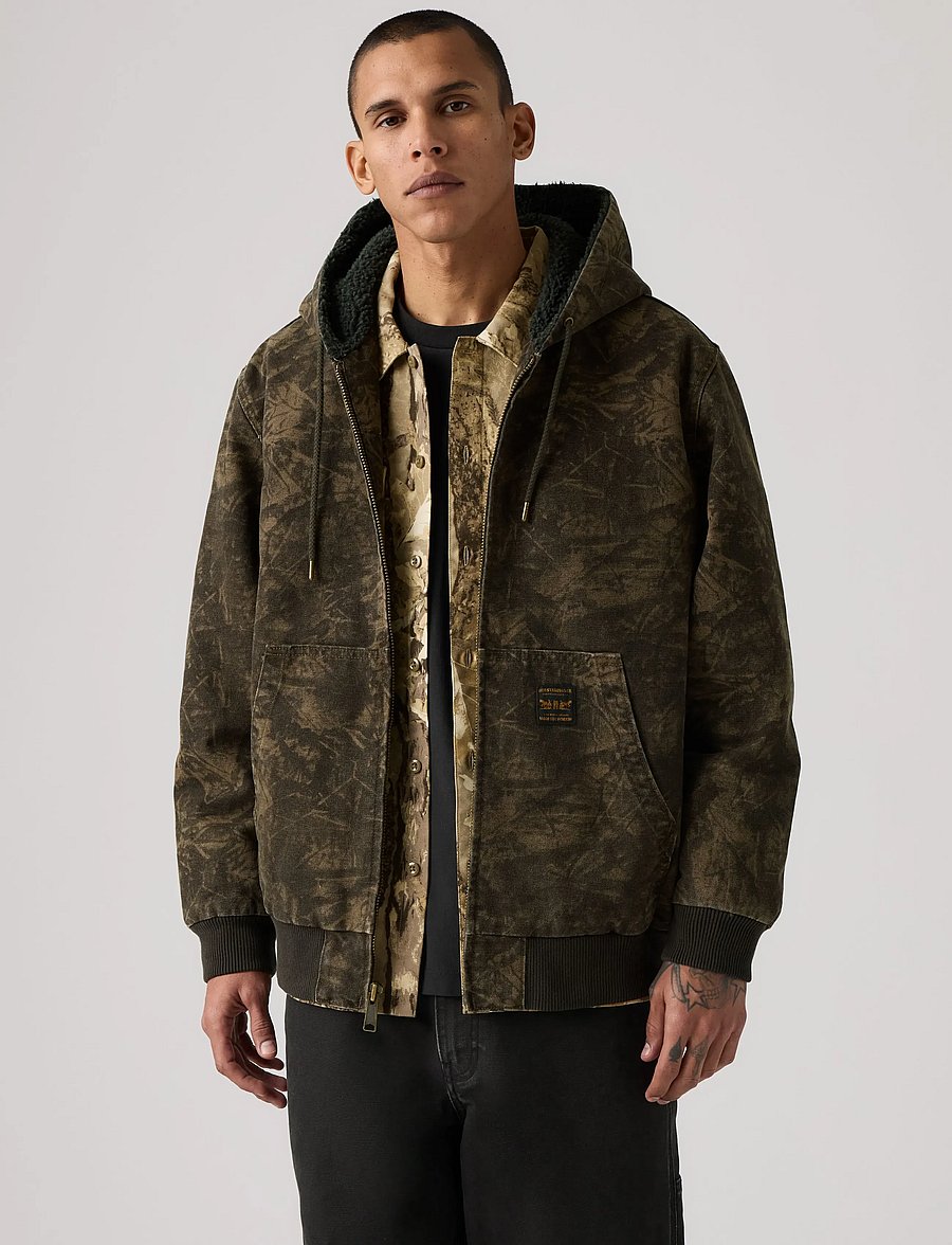 Levi's® - POTRERO DENIM HOODY RALEIGH CA - voodriga teksatagid - greens - 0