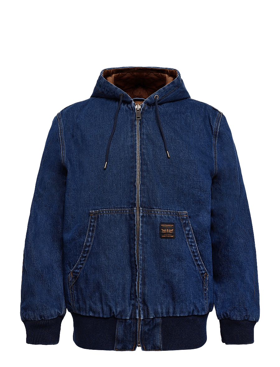 Levi's® - POTRERO DENIM HOODY TURN ME UP - fodrade jeansjackor - dark indigo - worn in - 0