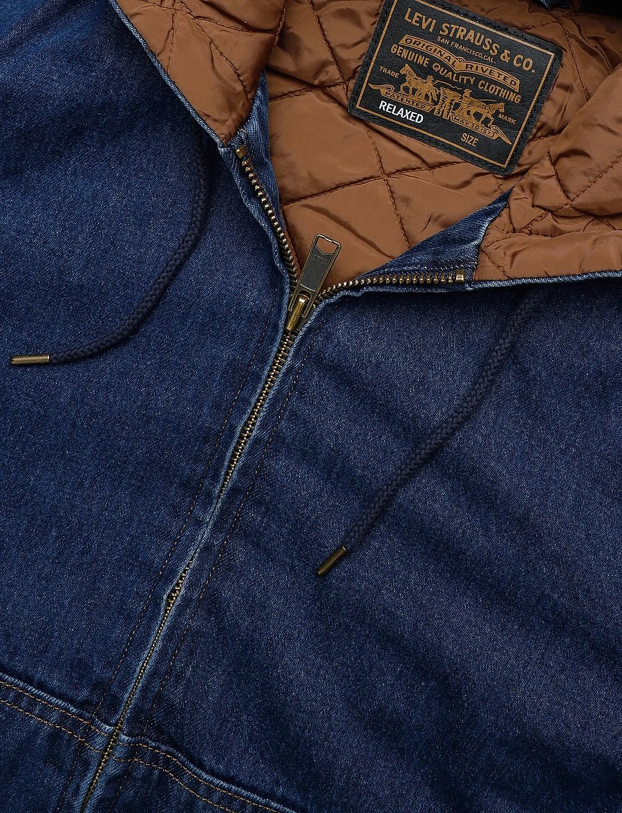 Levi's® - POTRERO DENIM HOODY TURN ME UP - fodrade jeansjackor - dark indigo - worn in - 2
