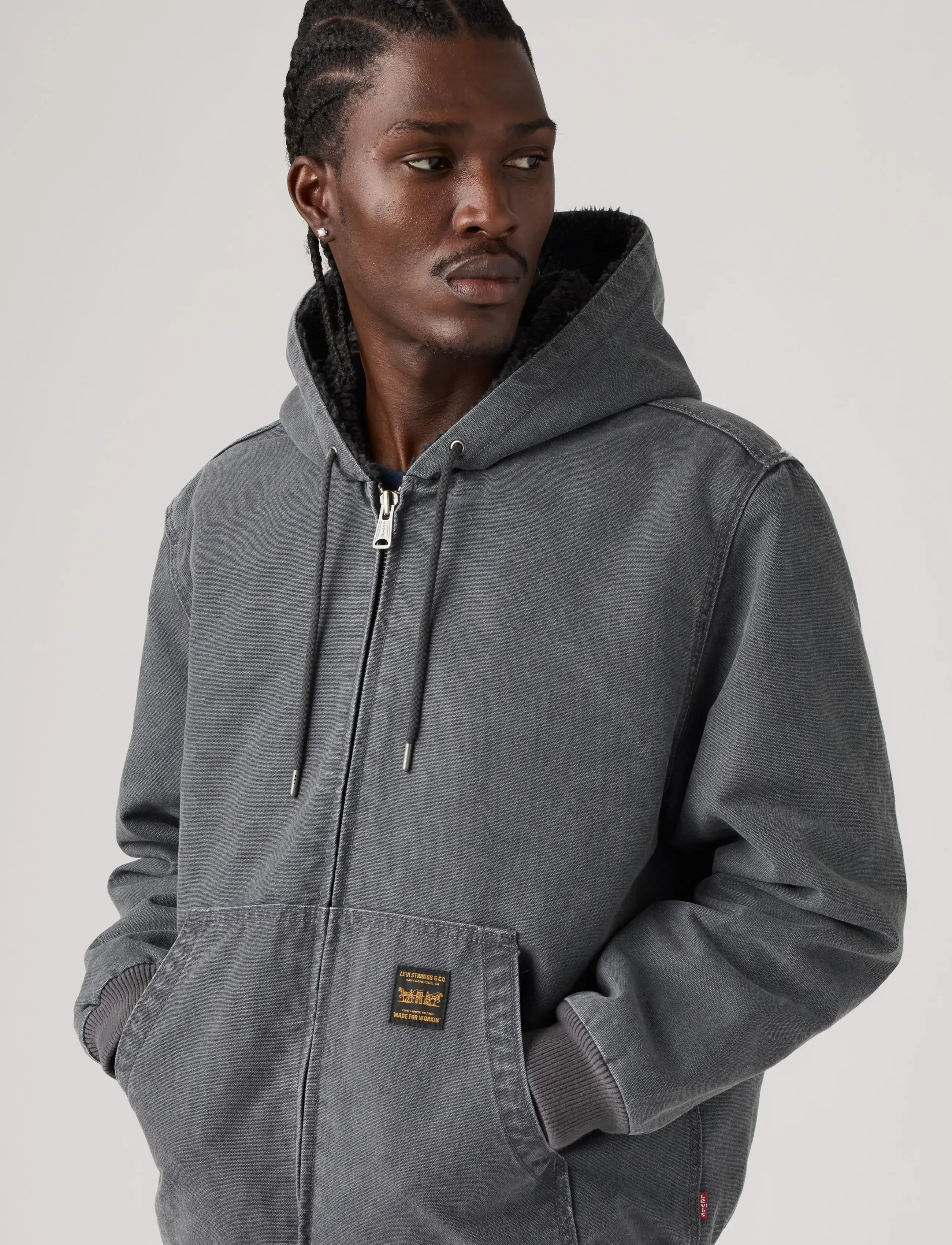 Levi's® - POTRERO DENIM HOODY DUO FADE P - voodriga teksatagid - greys - 5