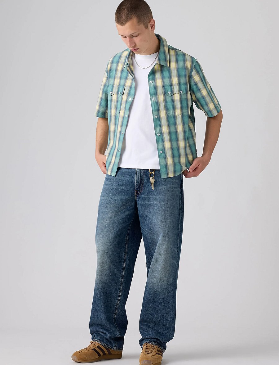 Levi's® - 578 BAGGY VARNISHED TARNISH - weite jeans - med indigo - worn in - 0