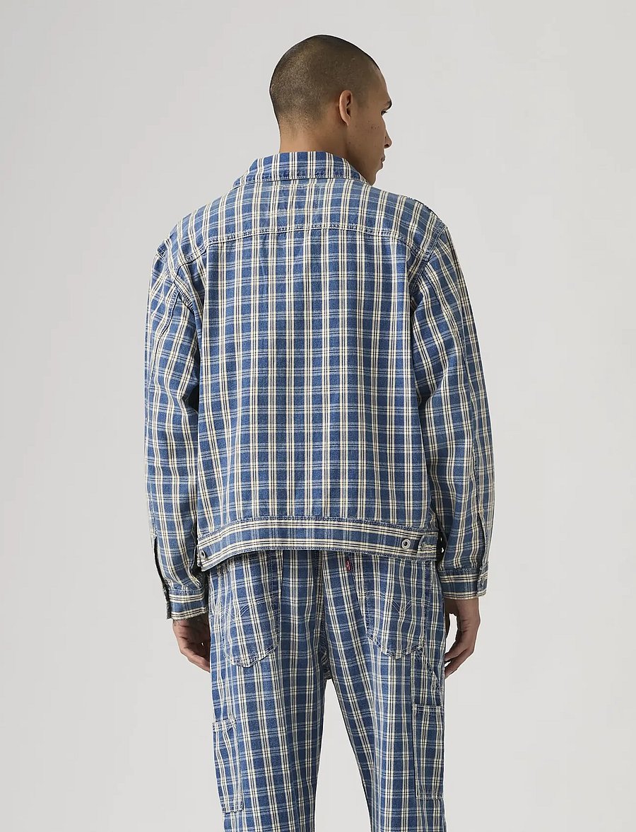 Levi's® - SUNRISE TRUCKER SUMMER CHECK T - unlined denim jackets - med indigo - worn in - 3