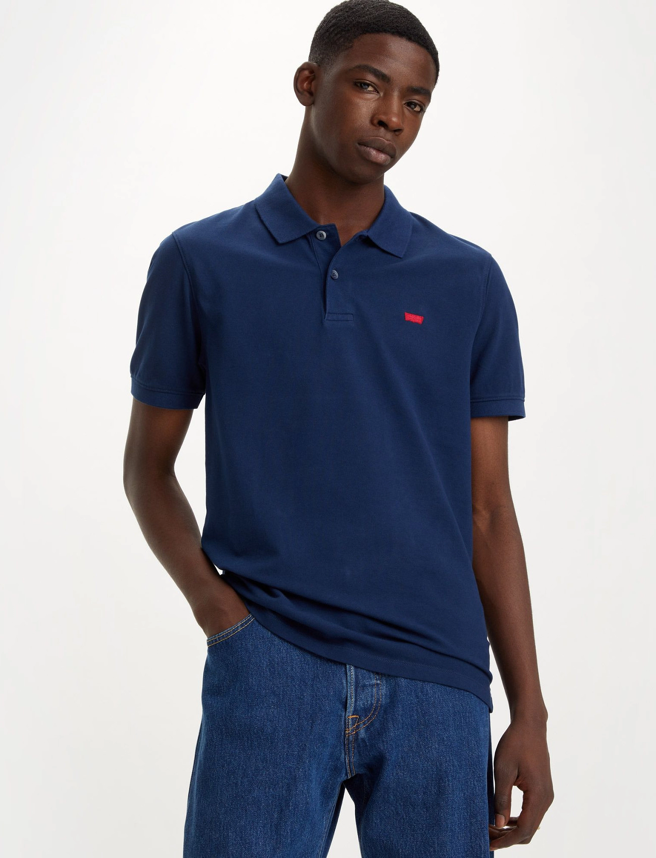 Levi's Slim Housemark Polo Naval Acad, S, Navy, Poloer > Kortærmede, Herre