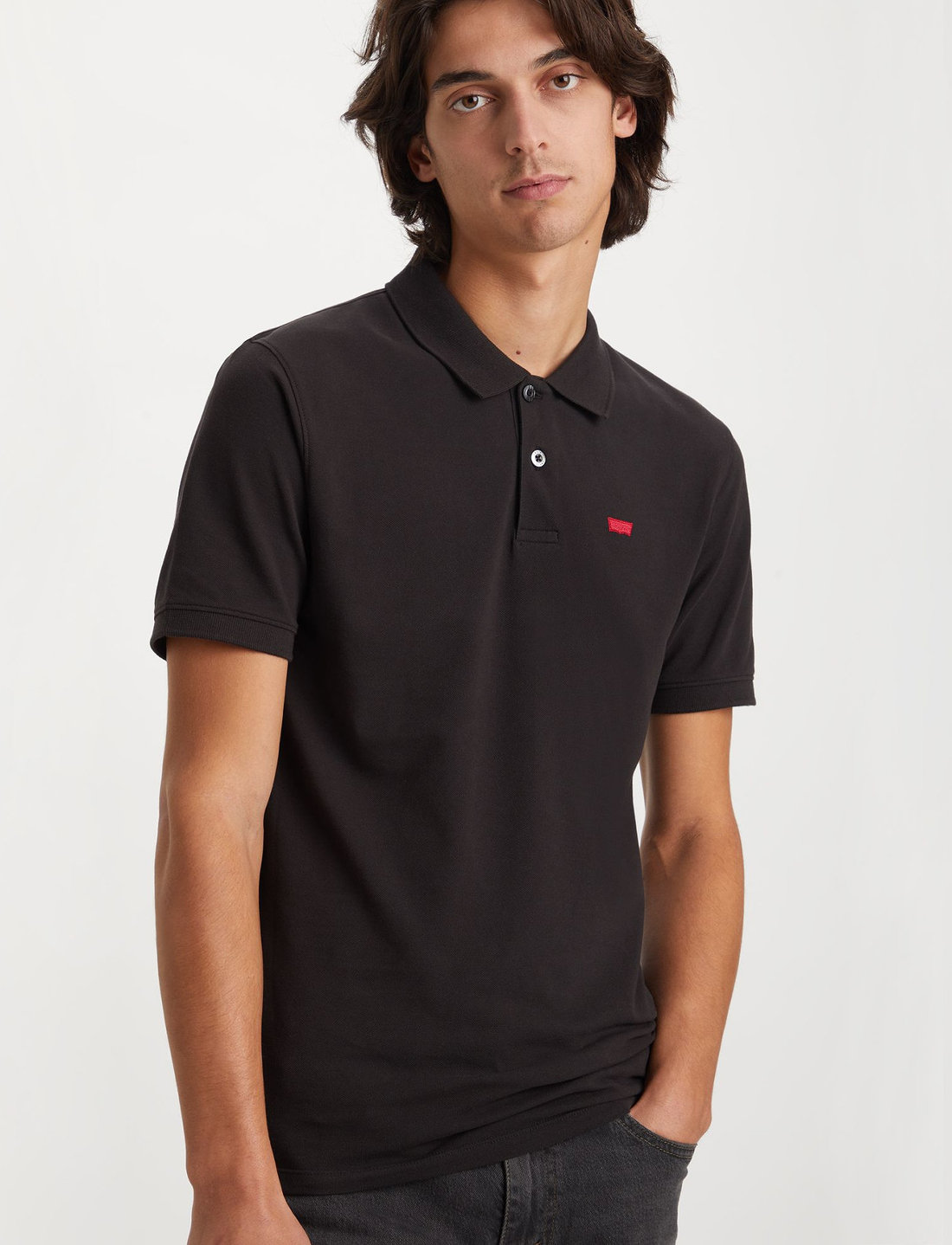 LEVI S Men Slim Housemark Polo Meteorite Short sleeved polos