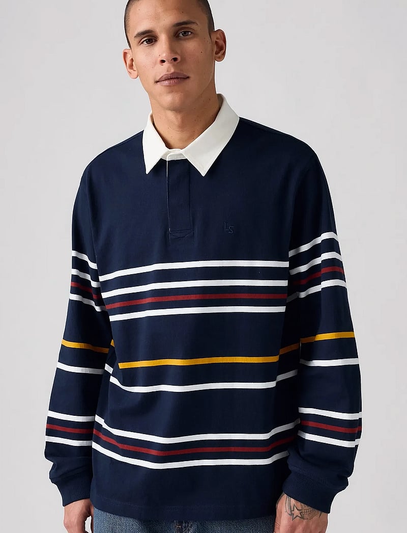 Levi's® - UNION RUGBY THEO STRIPE NAVY B - langærmede poloer - multi-color - 0