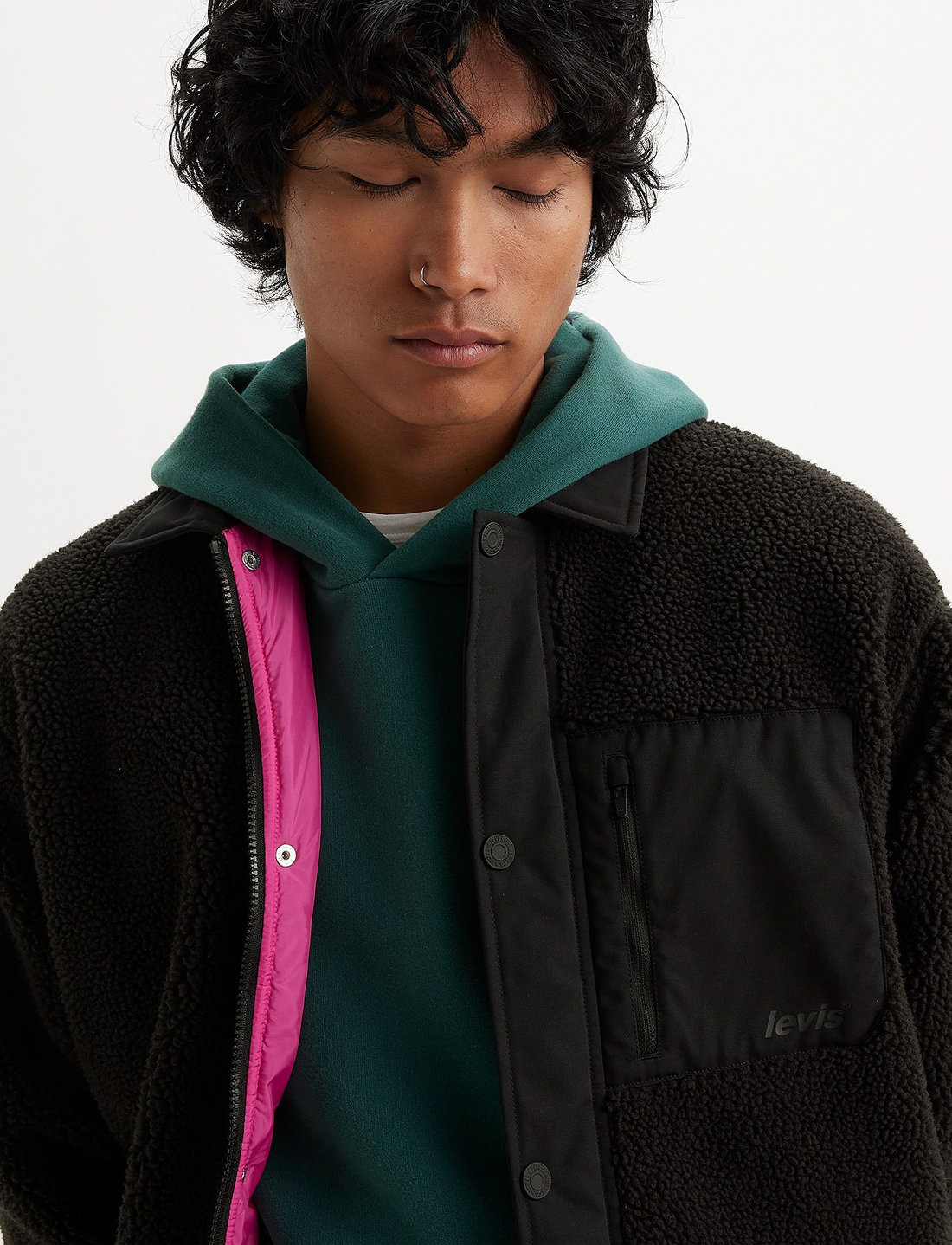 Mens levi's 2025 sherpa lined jacket