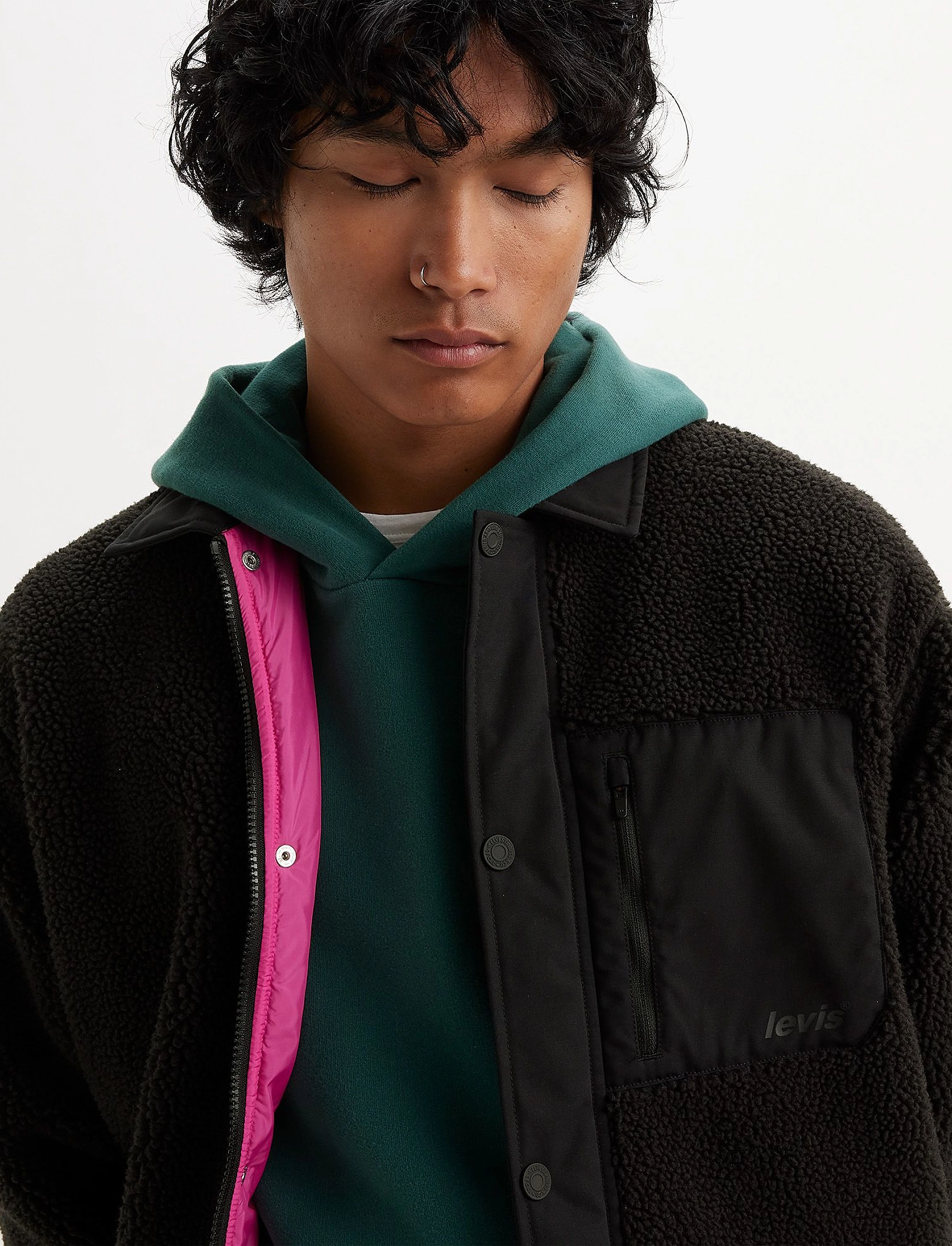 LEVI´S Men - BUCHANAN SHERPA JACKET METEORI - blacks - 5
