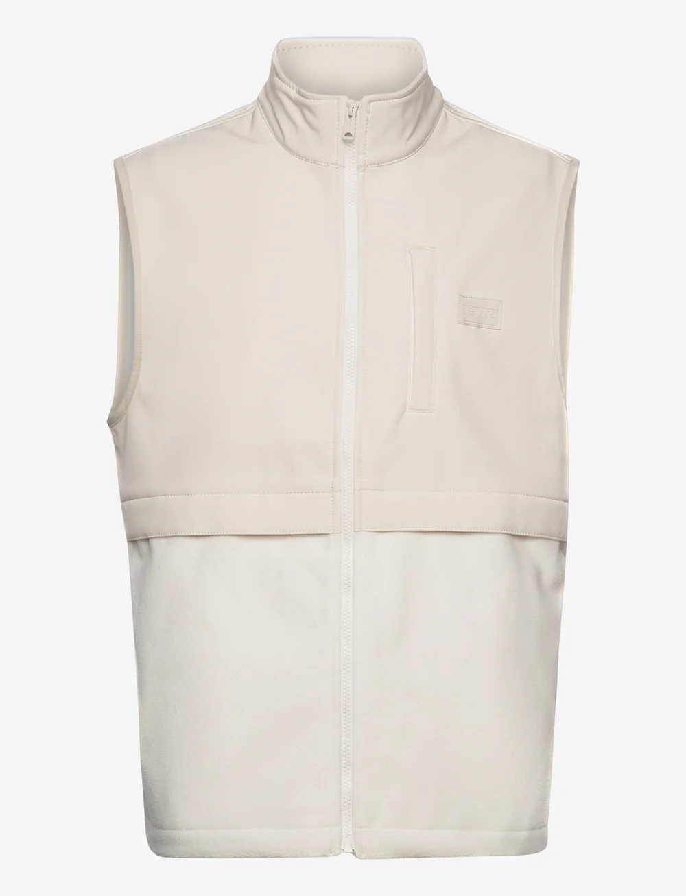Mens white top fleece vest