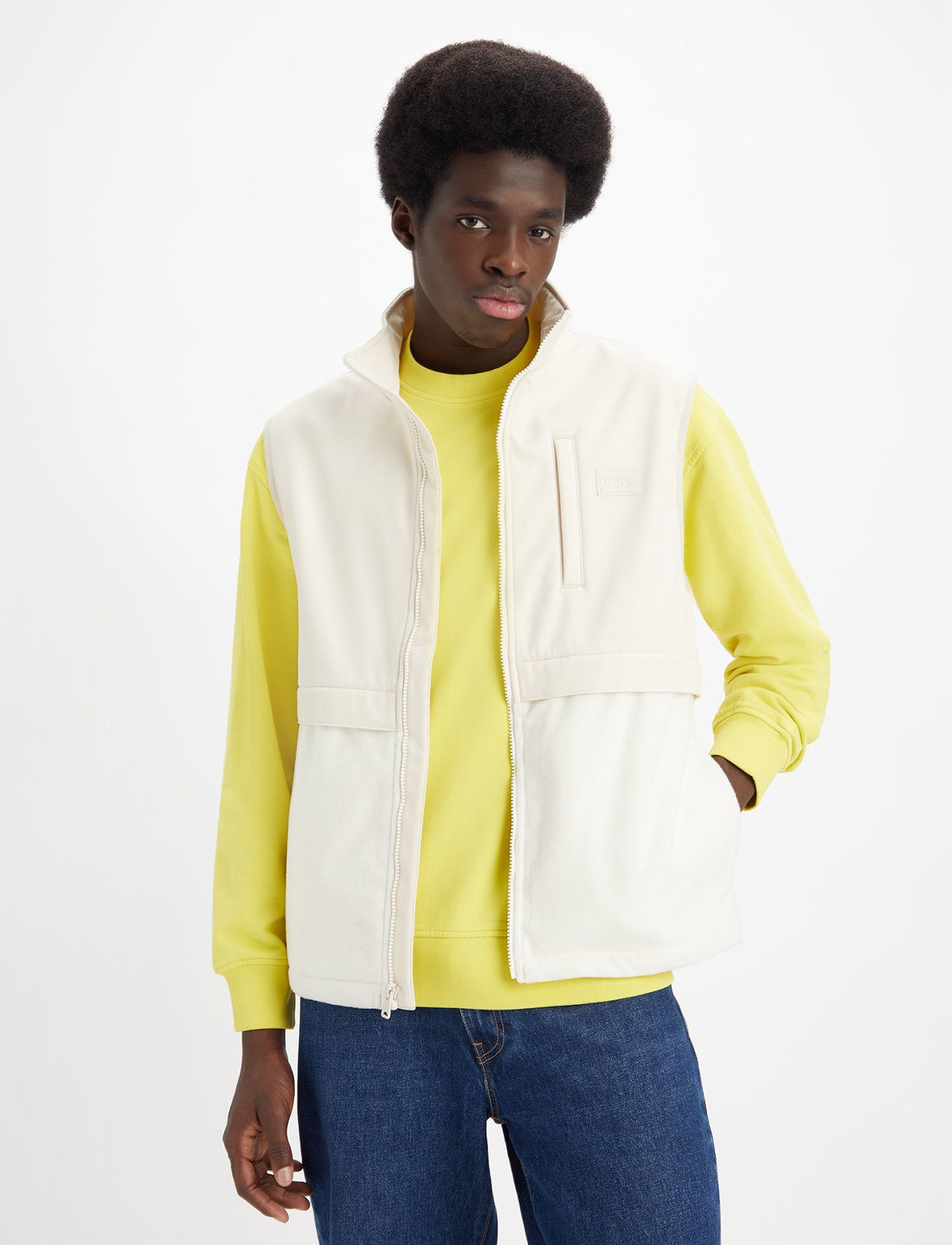 LEVI S Men Geary Fleece Vest Rainy Day 34.50 . Buy Vests from