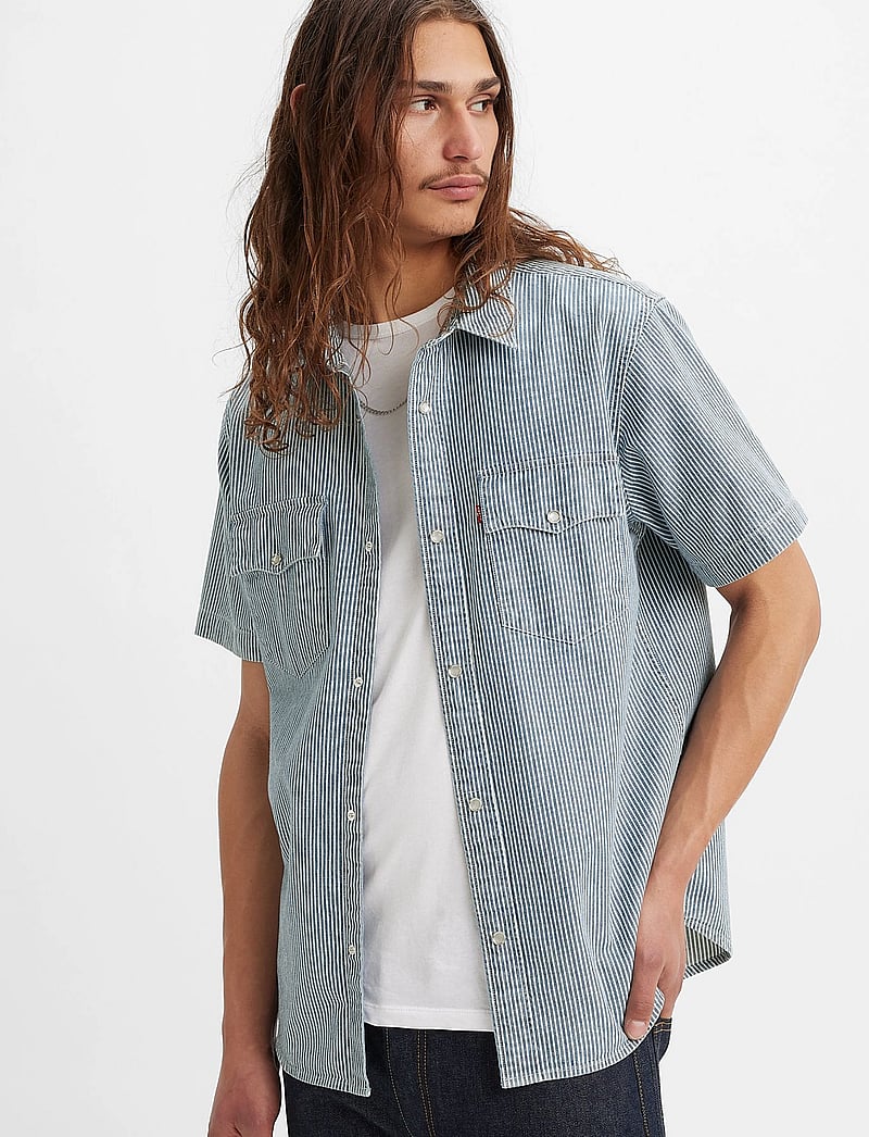 Levi's® - SS RELAXED FIT WESTERN VANDER - kurzarmhemden - blues - 0