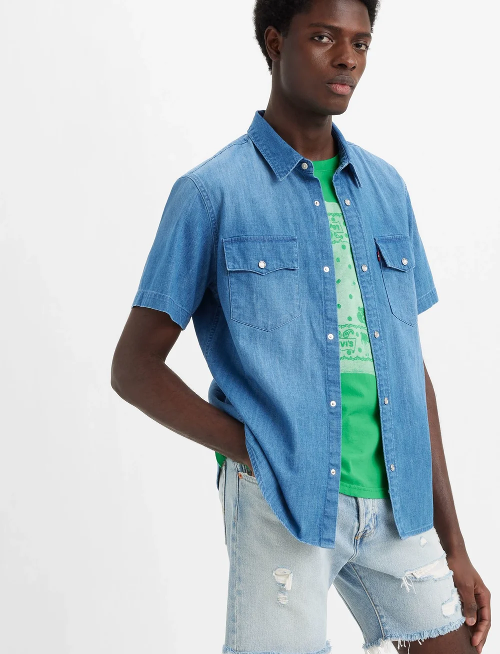 LEVI S Men Ss Relaxed Fit Western Tombsto Short Sleeved