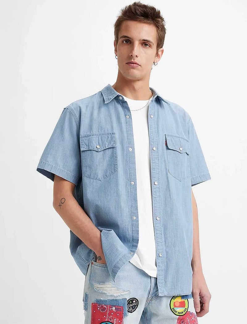 Levi's® - SS RELAXED FIT WESTERN NEW HYD - kortærmede skjorter - blues - 0