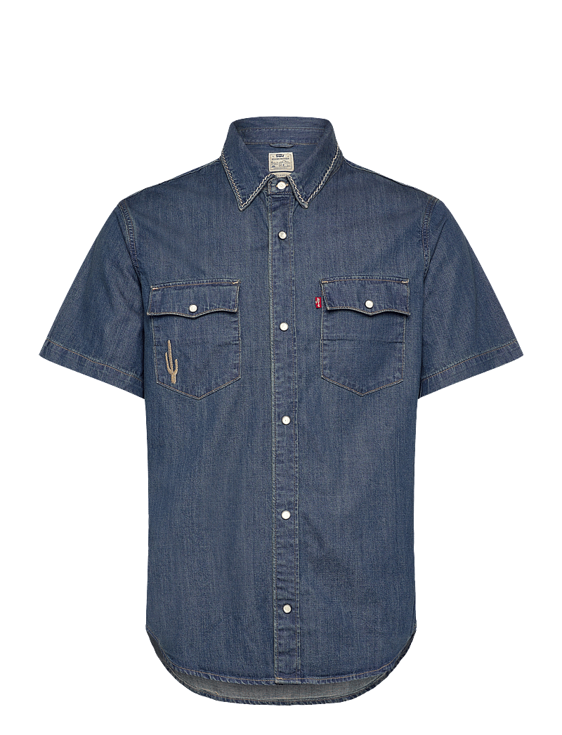 Levi's® - SS RELAXED FIT WESTERN HUCKLEB - teksasärgid - med indigo - worn in - 1