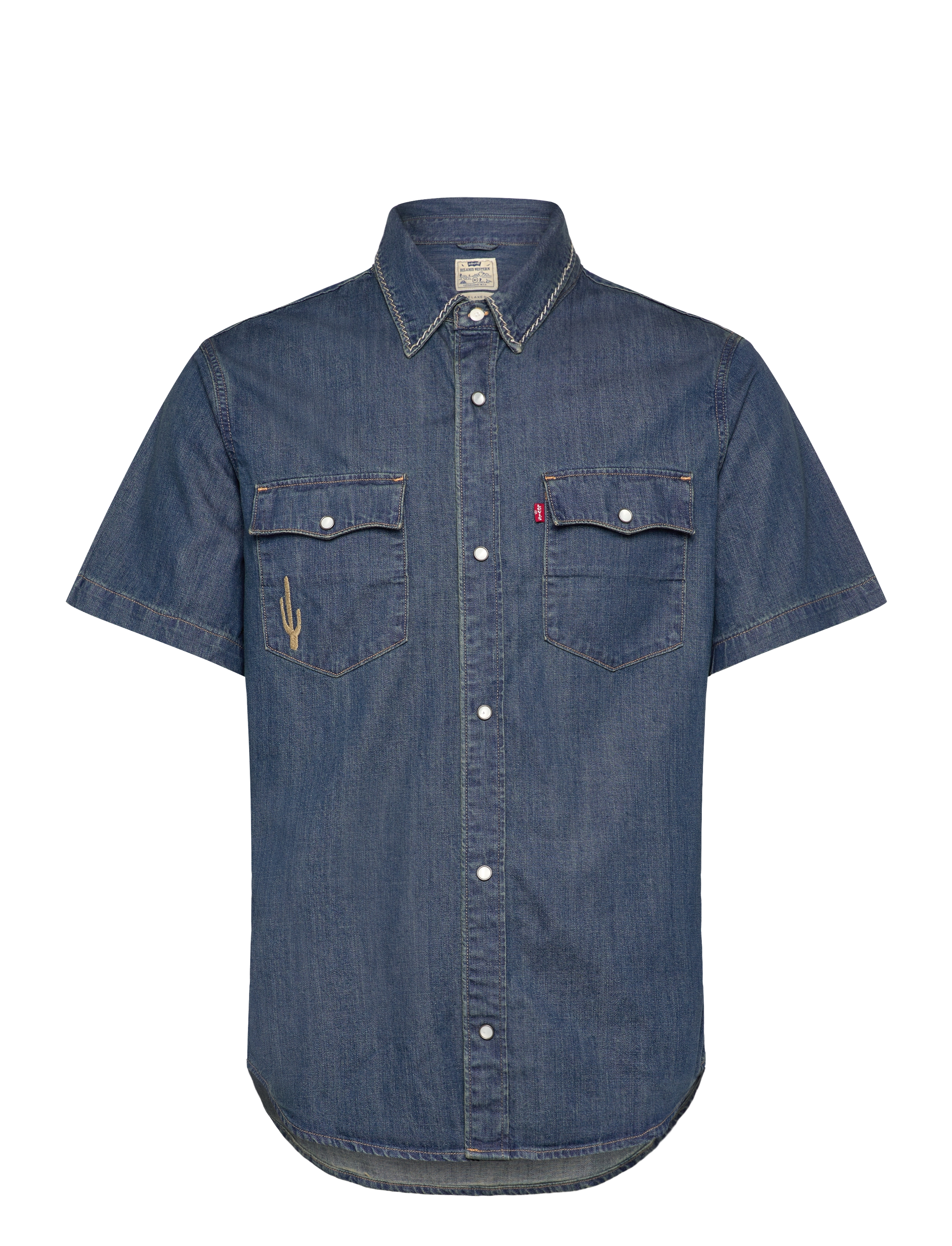 Levi's® - SS RELAXED FIT WESTERN HUCKLEB - med indigo - worn in - 1