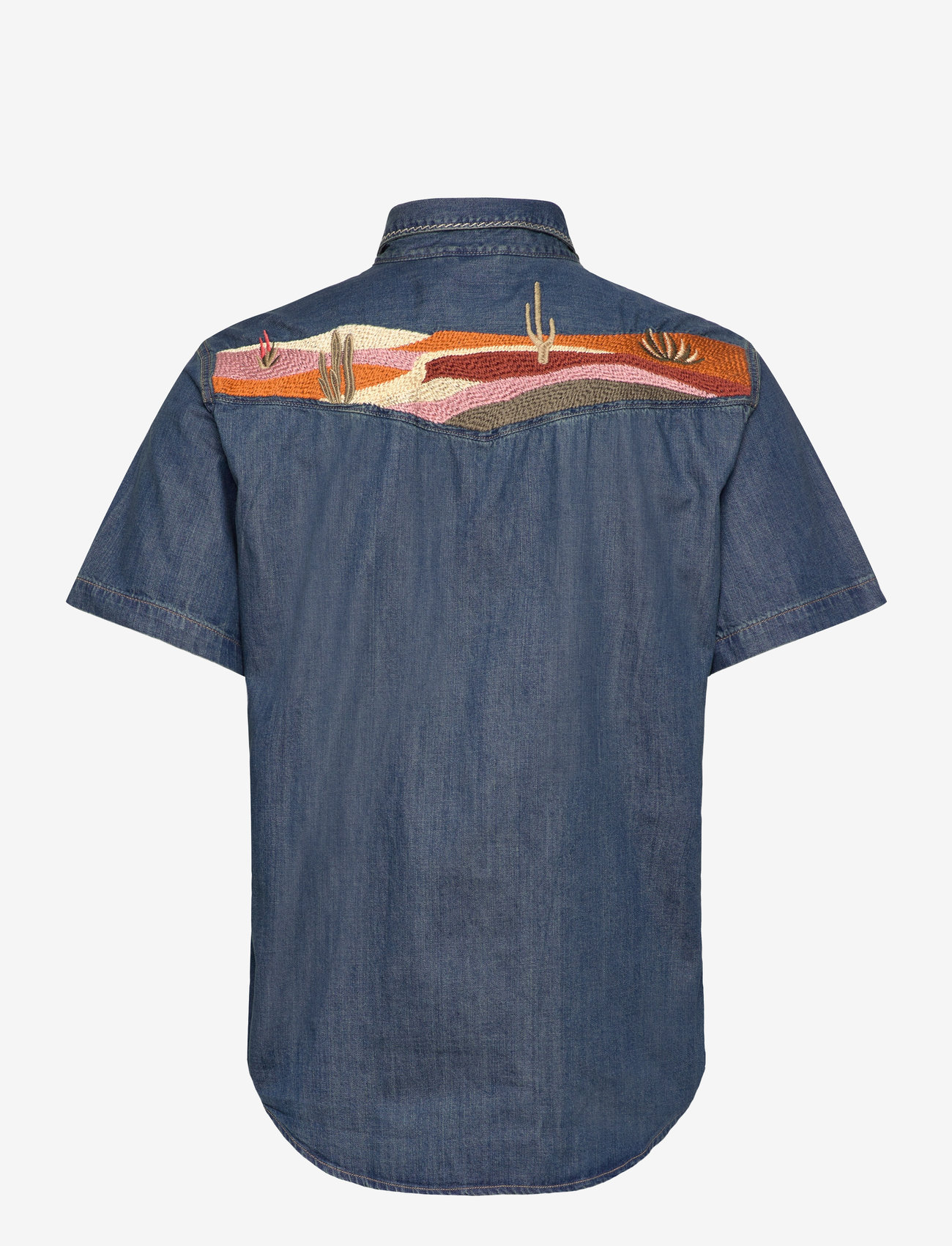 Levi's® - SS RELAXED FIT WESTERN HUCKLEB - med indigo - worn in - 1