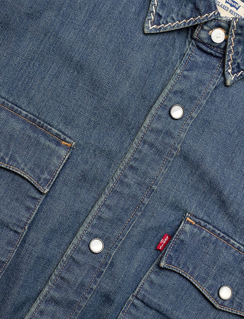 Levi's® - SS RELAXED FIT WESTERN HUCKLEB - teksasärgid - med indigo - worn in - 4