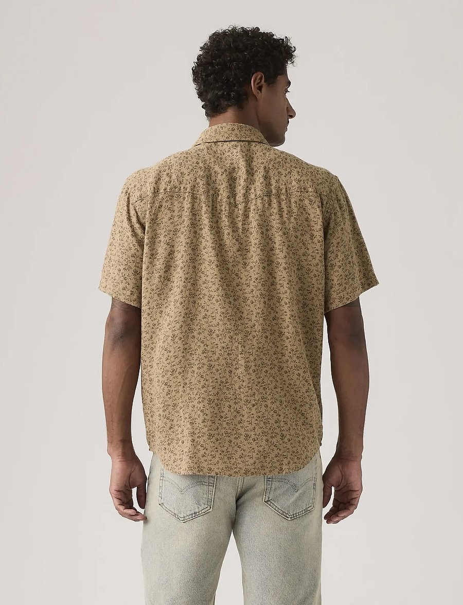 Levi's® - SS RELAXED FIT WESTERN BRAN FL - mønstrede skjorter - browns - 3