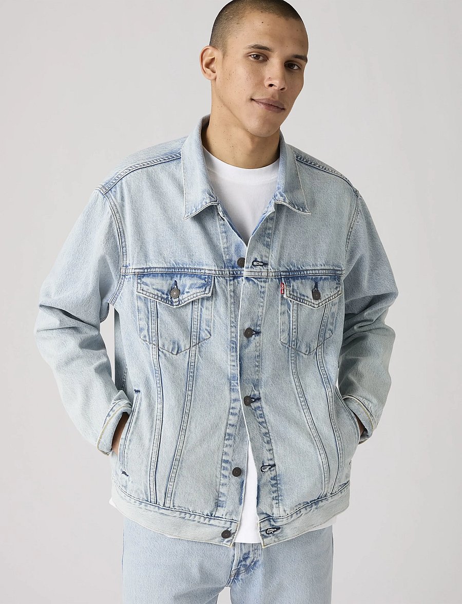 Levi's® - RELAXED FIT TRUCKER BRIGHTSIDE - ungefütterte denimjacken - light indigo - worn in - 0