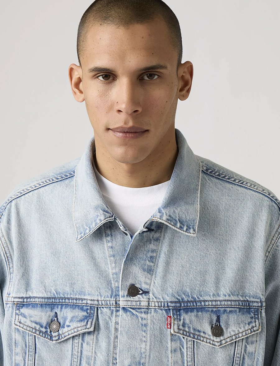 Levi's® - RELAXED FIT TRUCKER BRIGHTSIDE - ungefütterte denimjacken - light indigo - worn in - 4