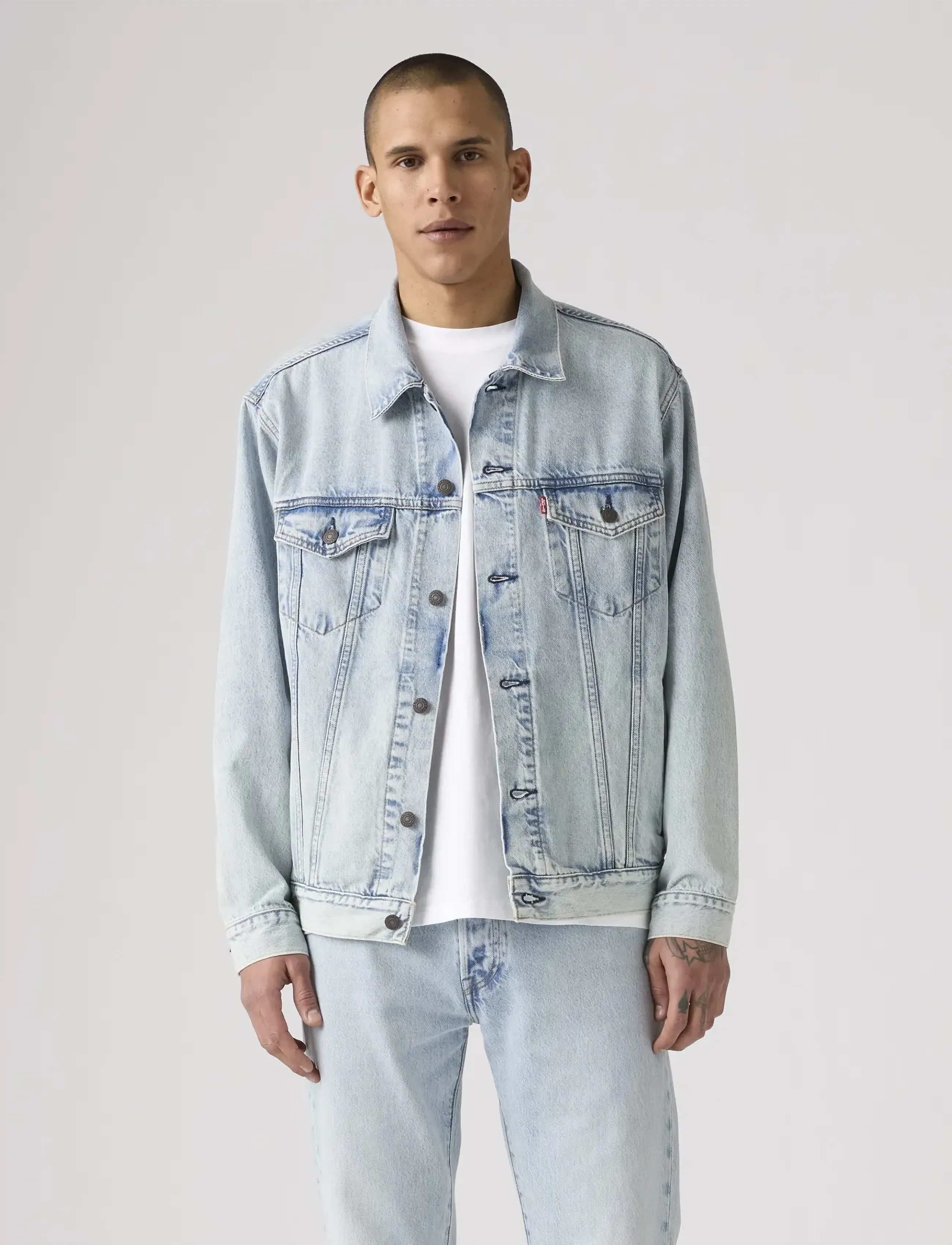 Levi's® - RELAXED FIT TRUCKER BRIGHTSIDE - unlined denim jackets - light indigo - worn in - 5