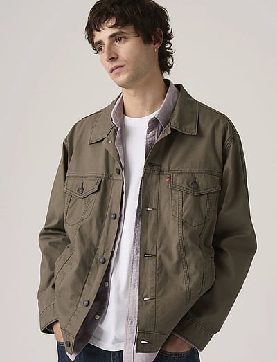 Levi's® RELAXED FIT TRUCKER BROWNS - Uforede denimjakker - RELAXED FIT TRUCKER MAITAKE BROWN / brown