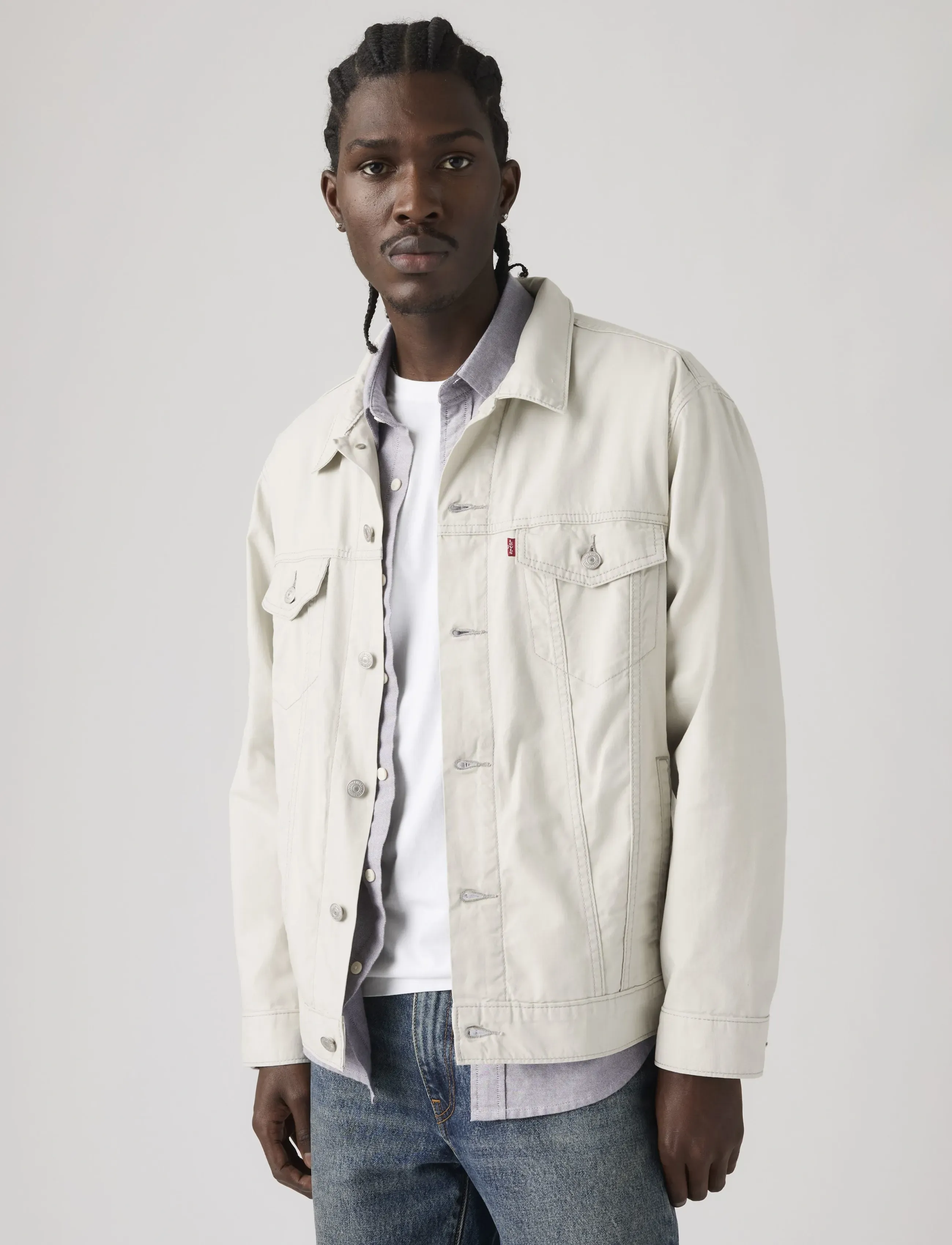 Levi's Relaxed Fit Trucker Moonstruck, S, Denim, Beige - Unlined Denim Jackets, Männerswear