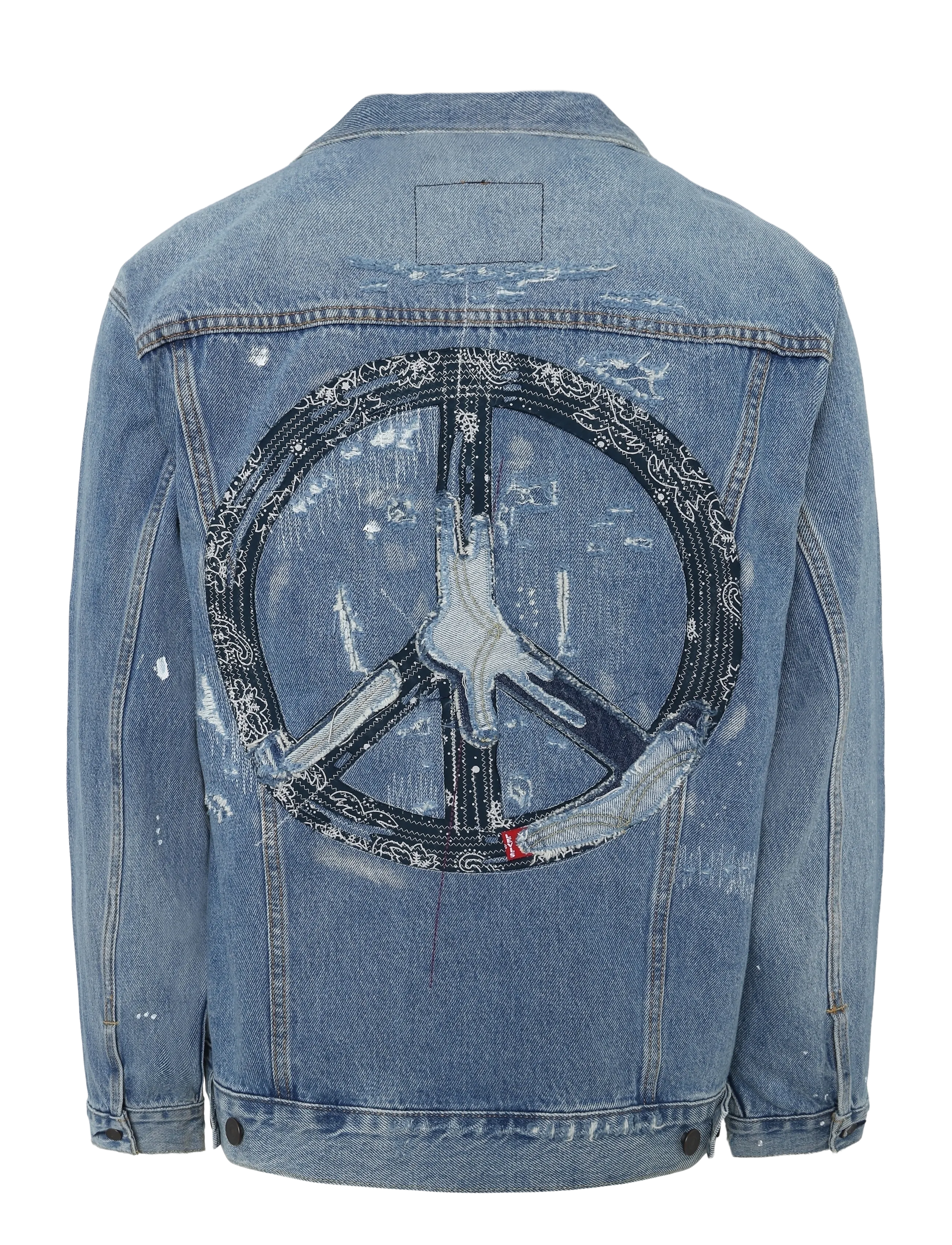 Levi's® - RELAXED FIT TRUCKER PAINT SPLA - ofodrade jeansjackor - med indigo - worn in - 2