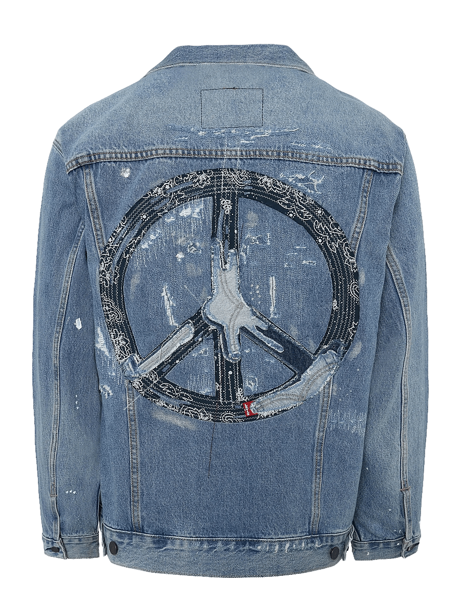 Levi's® - RELAXED FIT TRUCKER PAINT SPLA - ofodrade jeansjackor - med indigo - worn in - 2