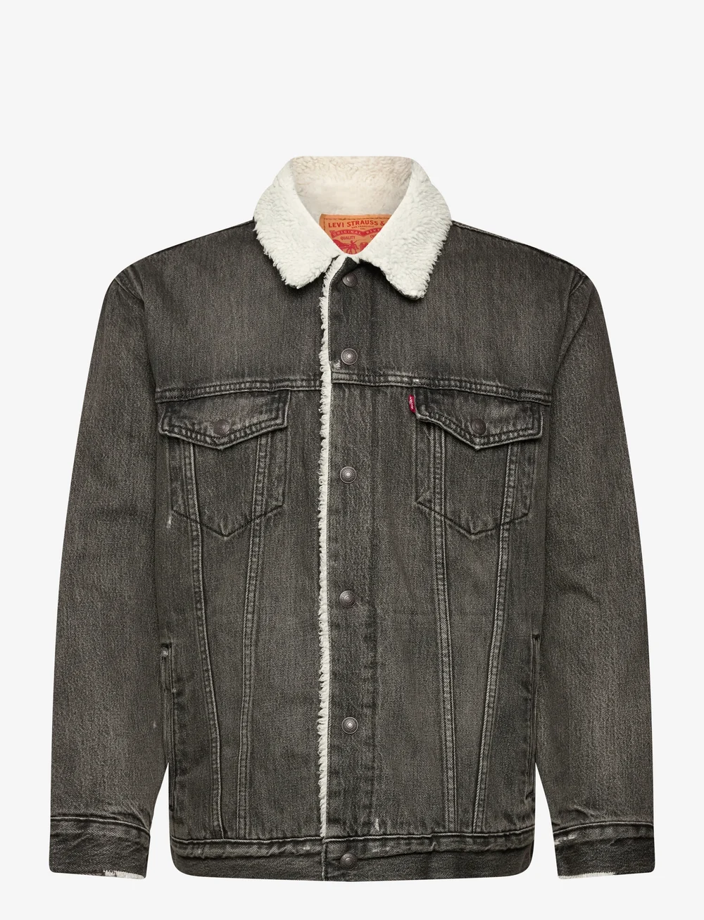 Levi's® - RELAXED FIT SHERPA TRKR SALT L - gefütterte denimjacken - blacks - 1