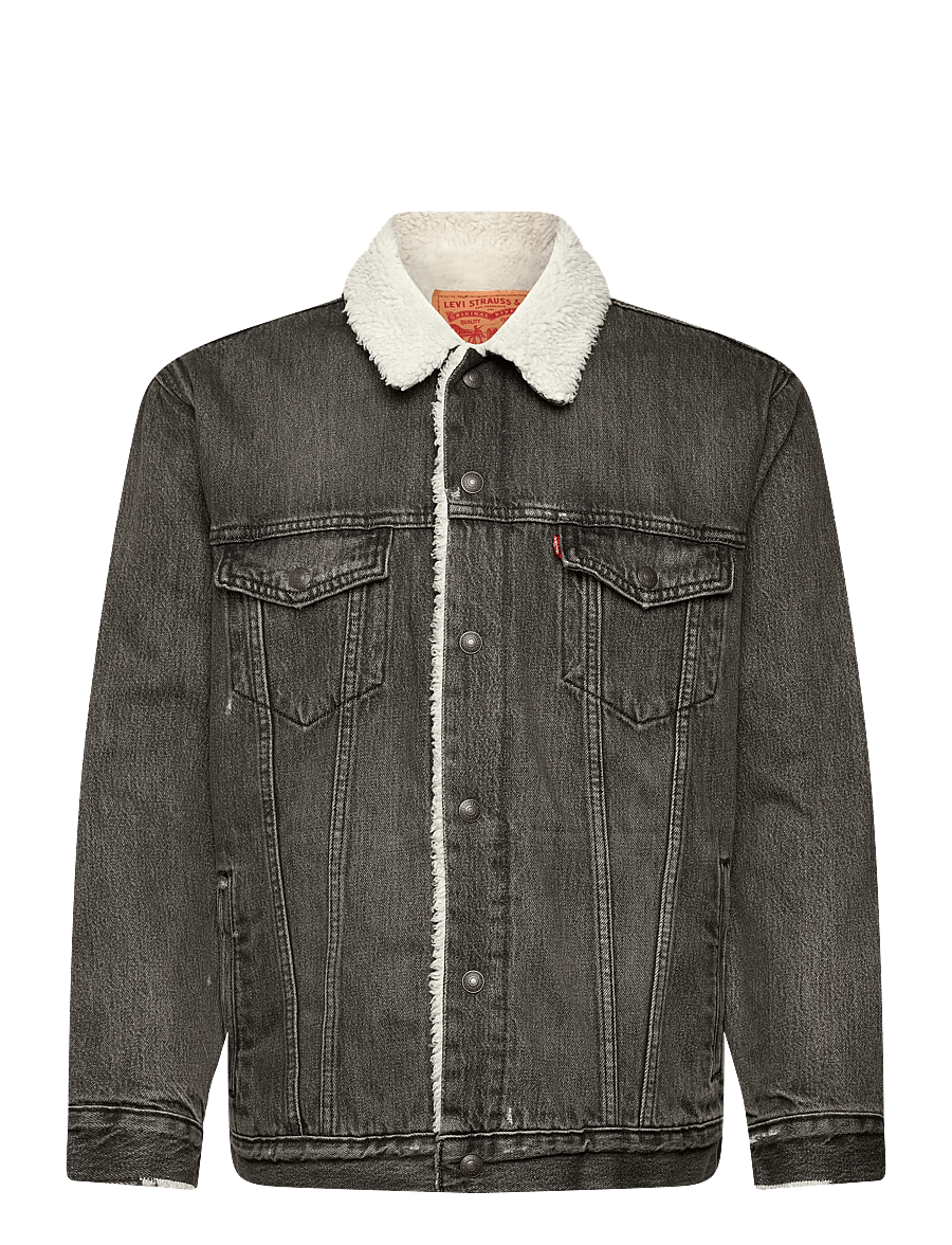 Levi's® - RELAXED FIT SHERPA TRKR SALT L - gefütterte denimjacken - blacks - 1