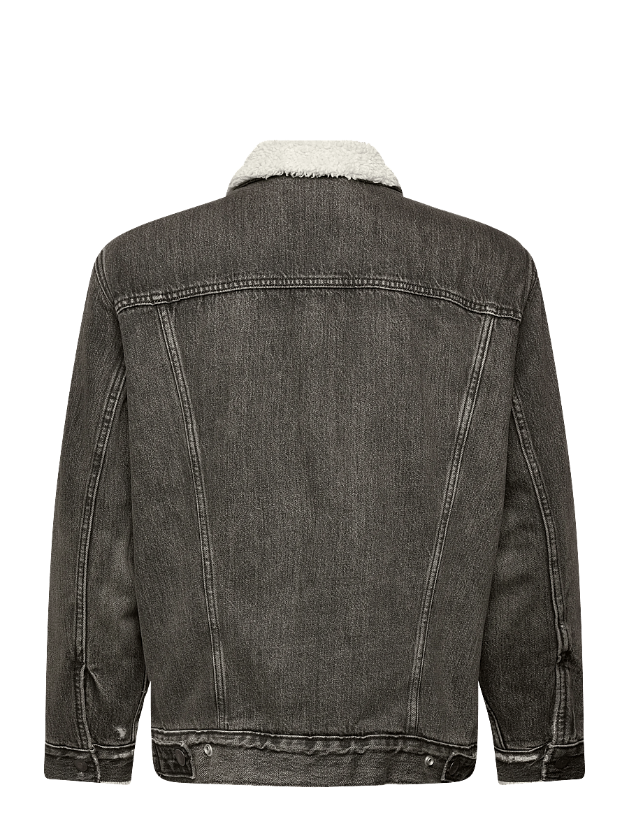 Levi's® - RELAXED FIT SHERPA TRKR SALT L - gefütterte denimjacken - blacks - 2