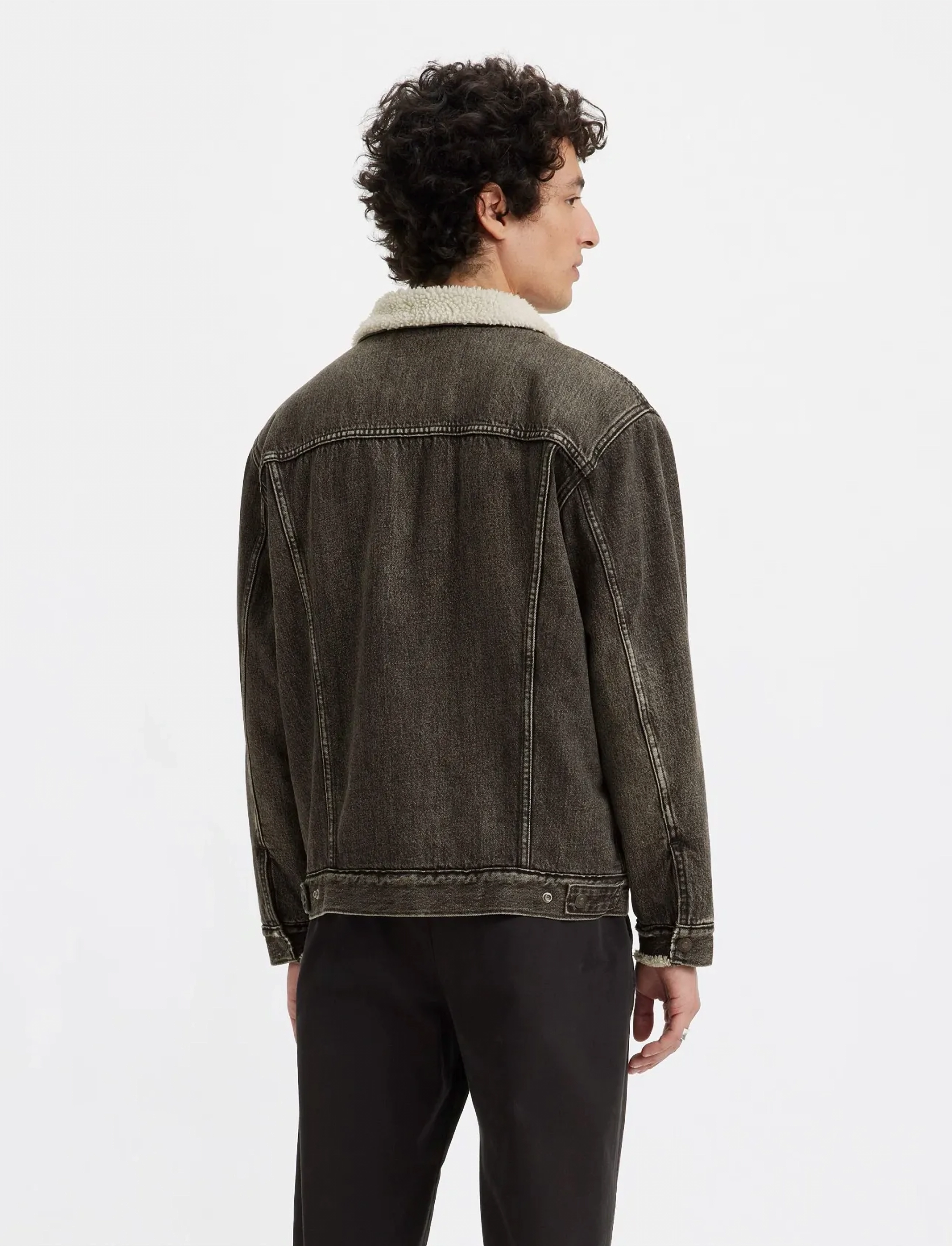 Levi's® - RELAXED FIT SHERPA TRKR SALT L - forede denimjakker - blacks - 3