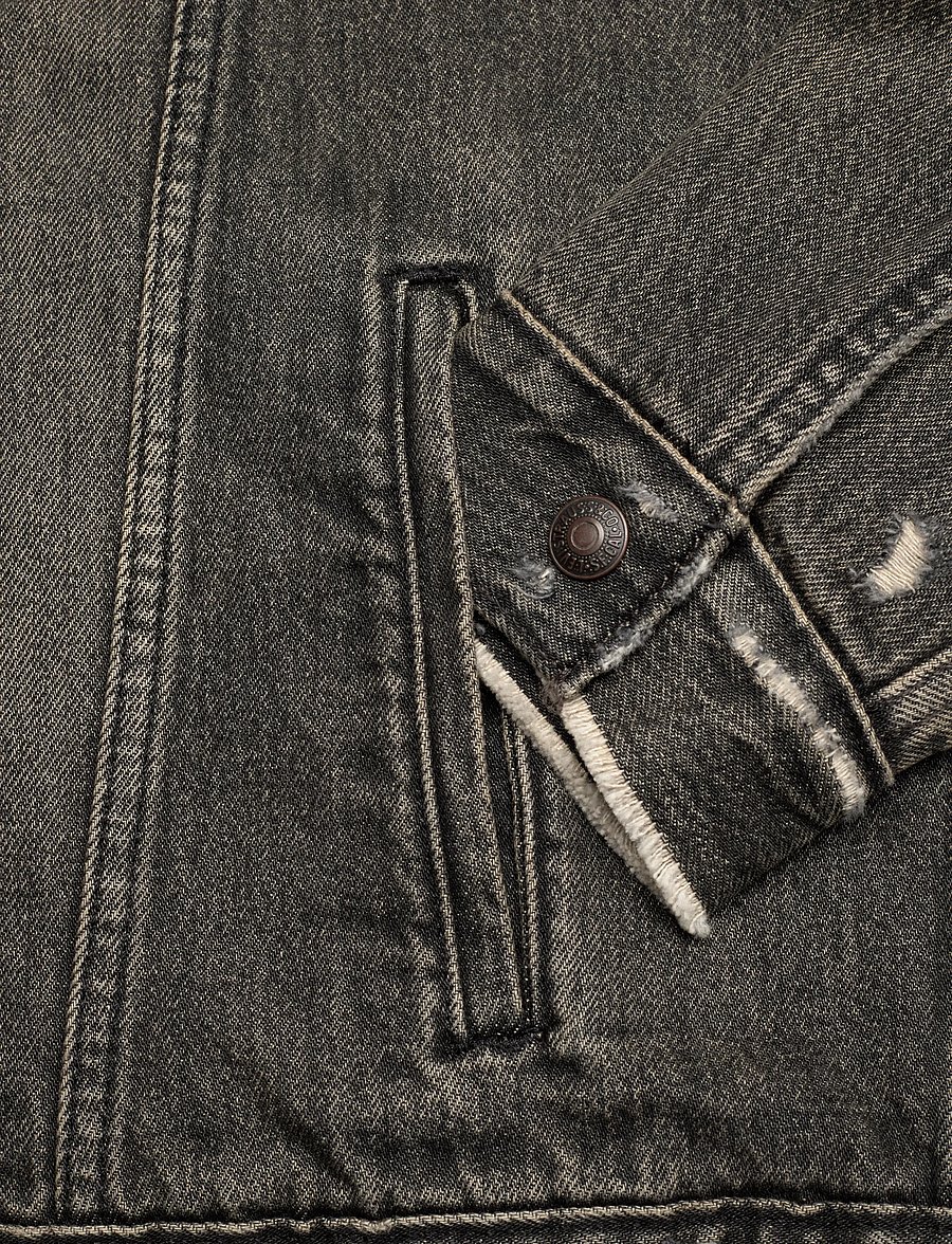 Levi's® - RELAXED FIT SHERPA TRKR SALT L - gefütterte denimjacken - blacks - 5