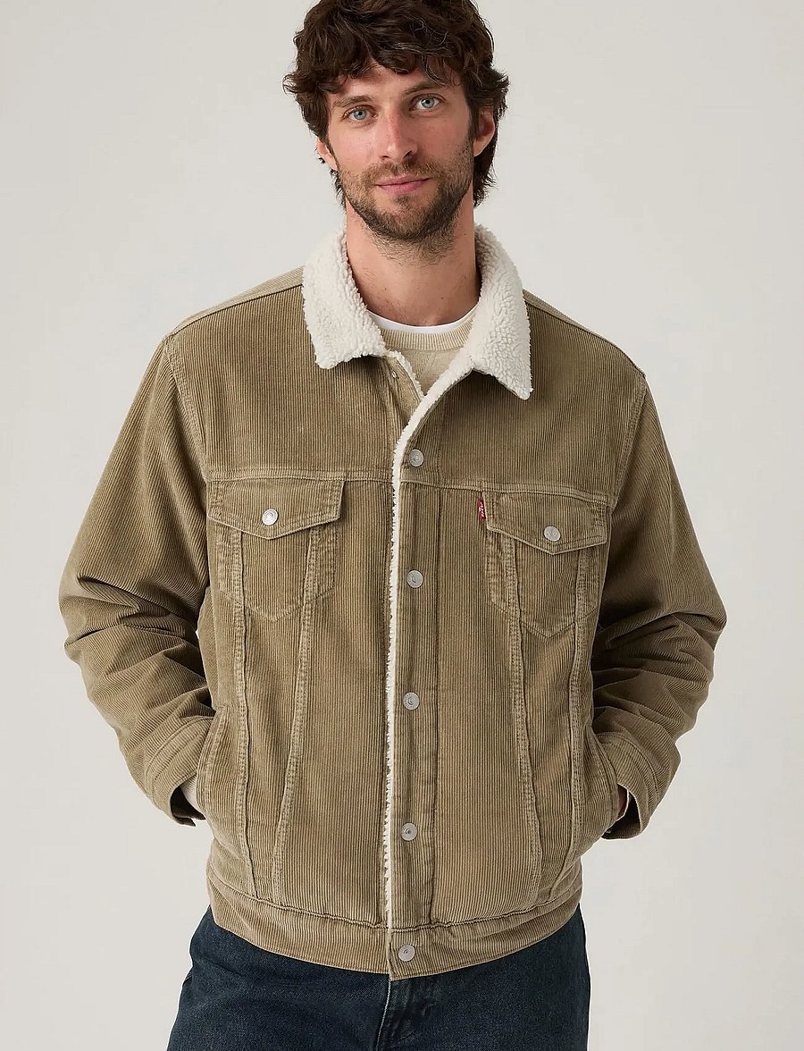 Levi's® - RELAXED FIT SHERPA TRKR TIMBER - gefütterte denimjacken - neutrals - 0