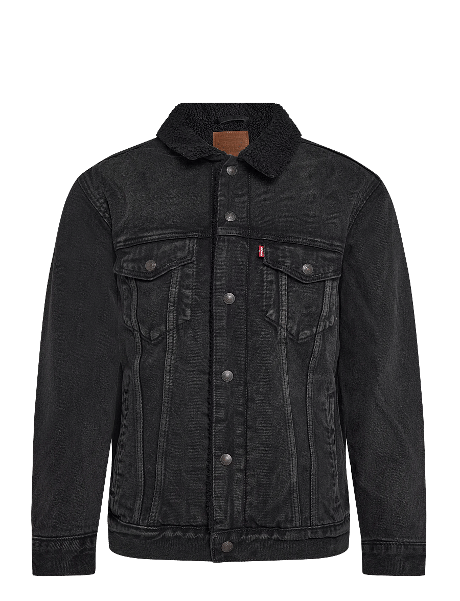 Levi's® - RELAXED FIT SHERPA TRKR AT MID - forede denimjakker - blacks - 1