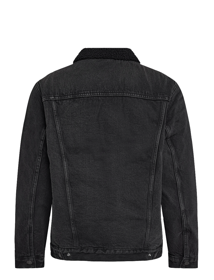 Levi's® - RELAXED FIT SHERPA TRKR AT MID - forede denimjakker - blacks - 2